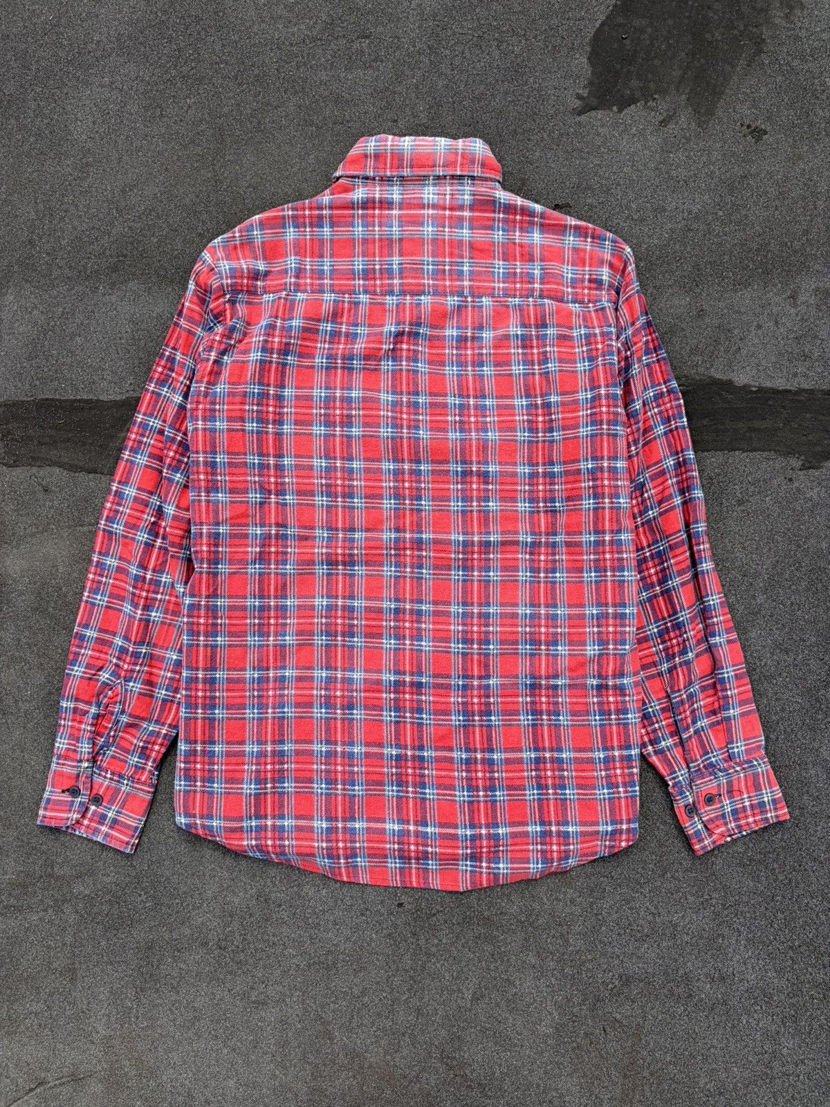 Vintage Vintage Red Plaid Flannel Shirt 90s Grunge Distress Workwear Size US M / EU 48-50 / 2 - 4 Thumbnail