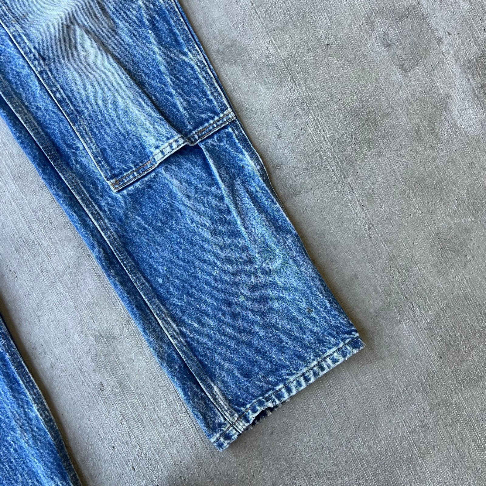 Carhartt × Vintage Carhartt faded blue denim double knee work carpenter pants Size US 32 / EU 48 - 14 Thumbnail