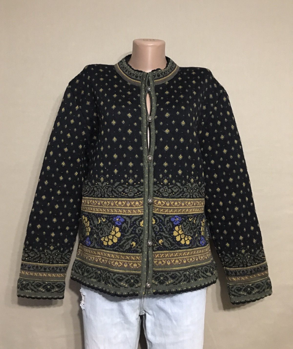 Dale Of Norway Dale of Norway Pure New Wool Knit Cardigan Sweater Size XL Size XL / US 12-14 / IT 48-50 - 7 Thumbnail