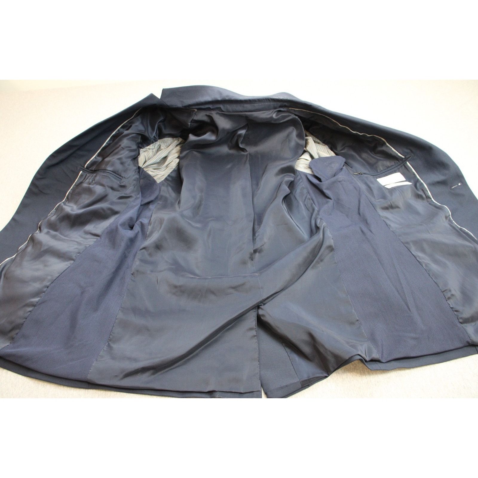 Calvin Klein Calvin Klein Blazer Mens Size XL Navy Blue Stretch Slim Fit Size 52R - 4 Thumbnail