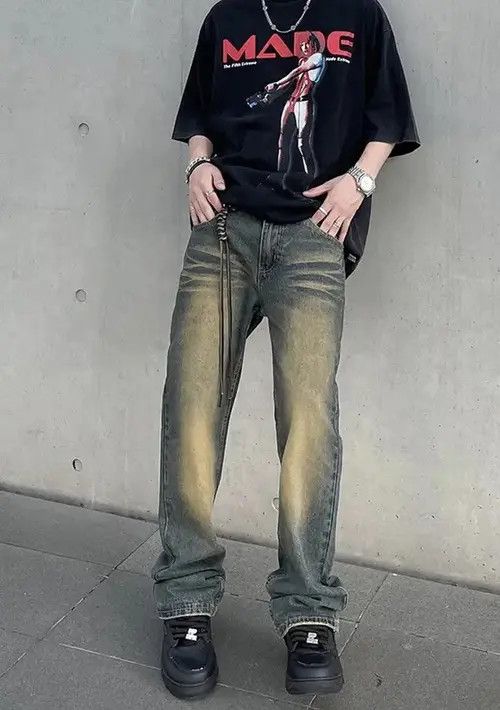 VIBE Y2K Flared Baggy Jeans Men Size US 30 / EU 46 - 4 Thumbnail