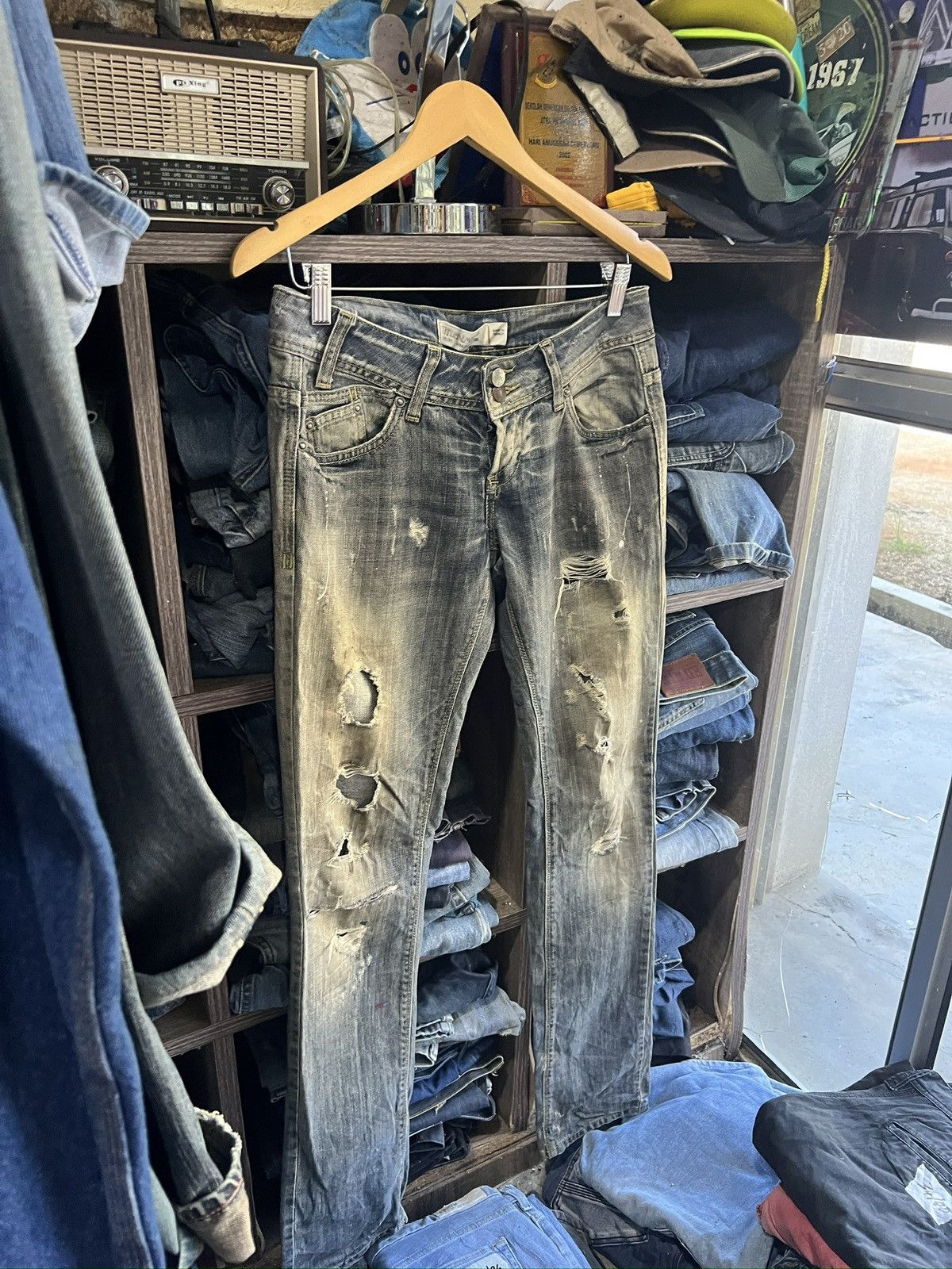 Zara 🔥Zara Distressed Denim Size 31" - 4 Thumbnail