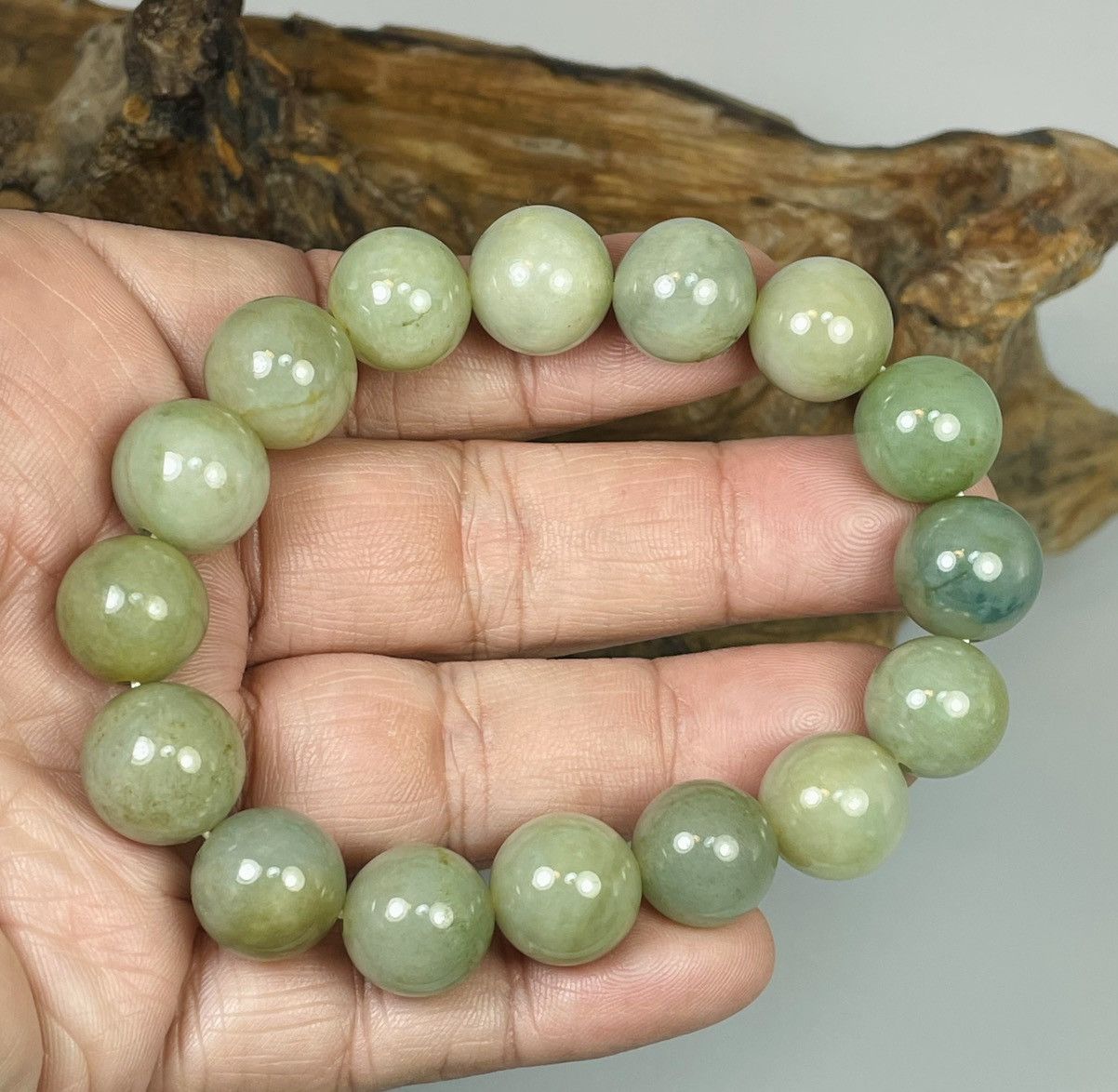 Other Icy translucent Untreated Jadeite Jade Beaded Bracelet Size ONE SIZE - 4 Thumbnail