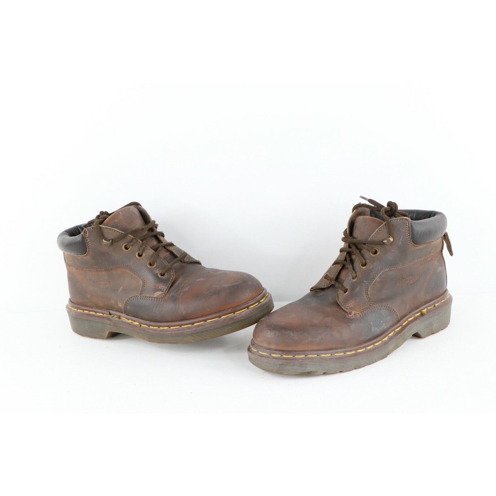 image of 90's Dr Martens Edm Goth Chunky Leather A Shoes in Brown, Women's (Size 6)