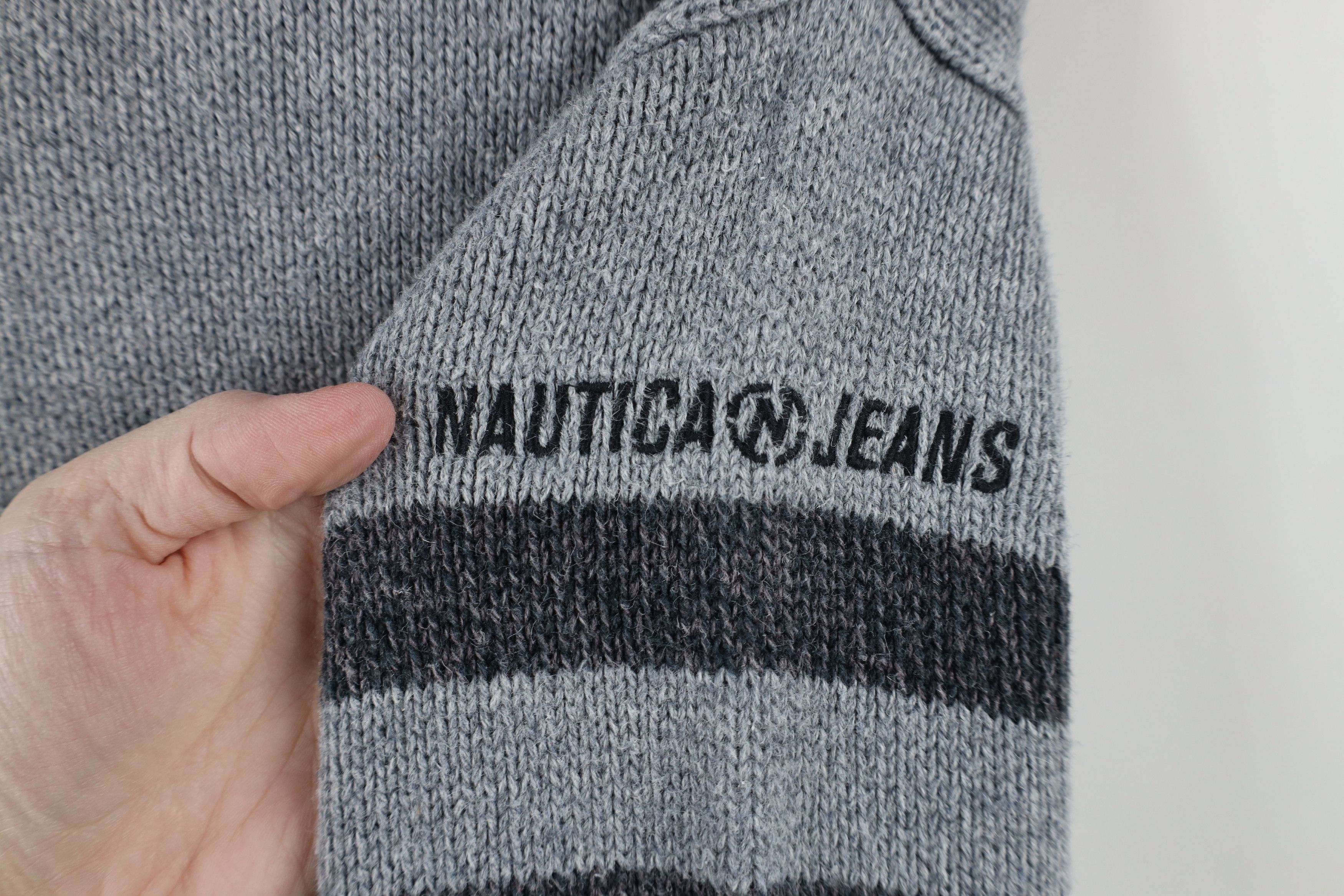 Nautica × Vintage Vintage 90s Nautica Heavyweight Ribbed Mock Neck Sweater Size US M / EU 48-50 / 2 - 4 Thumbnail