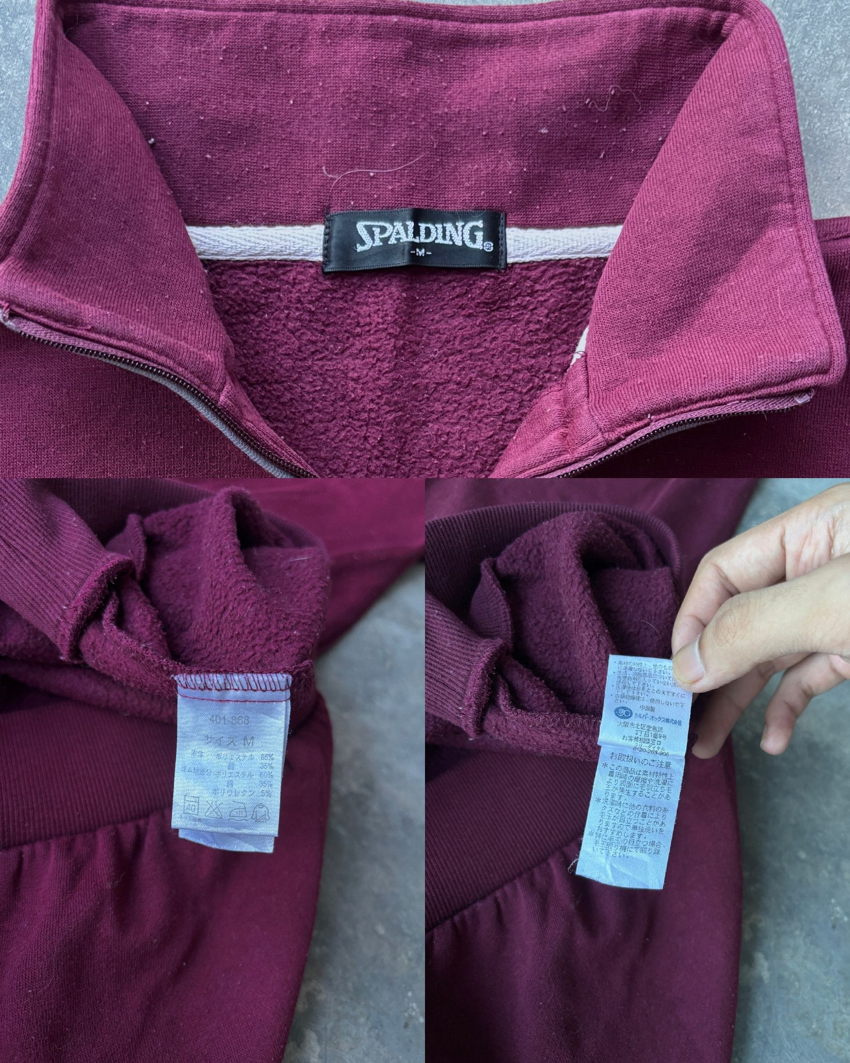 Spalding Spalding Red Half Zipper Sweatshirt Size US M / EU 48-50 / 2 - 5 Thumbnail