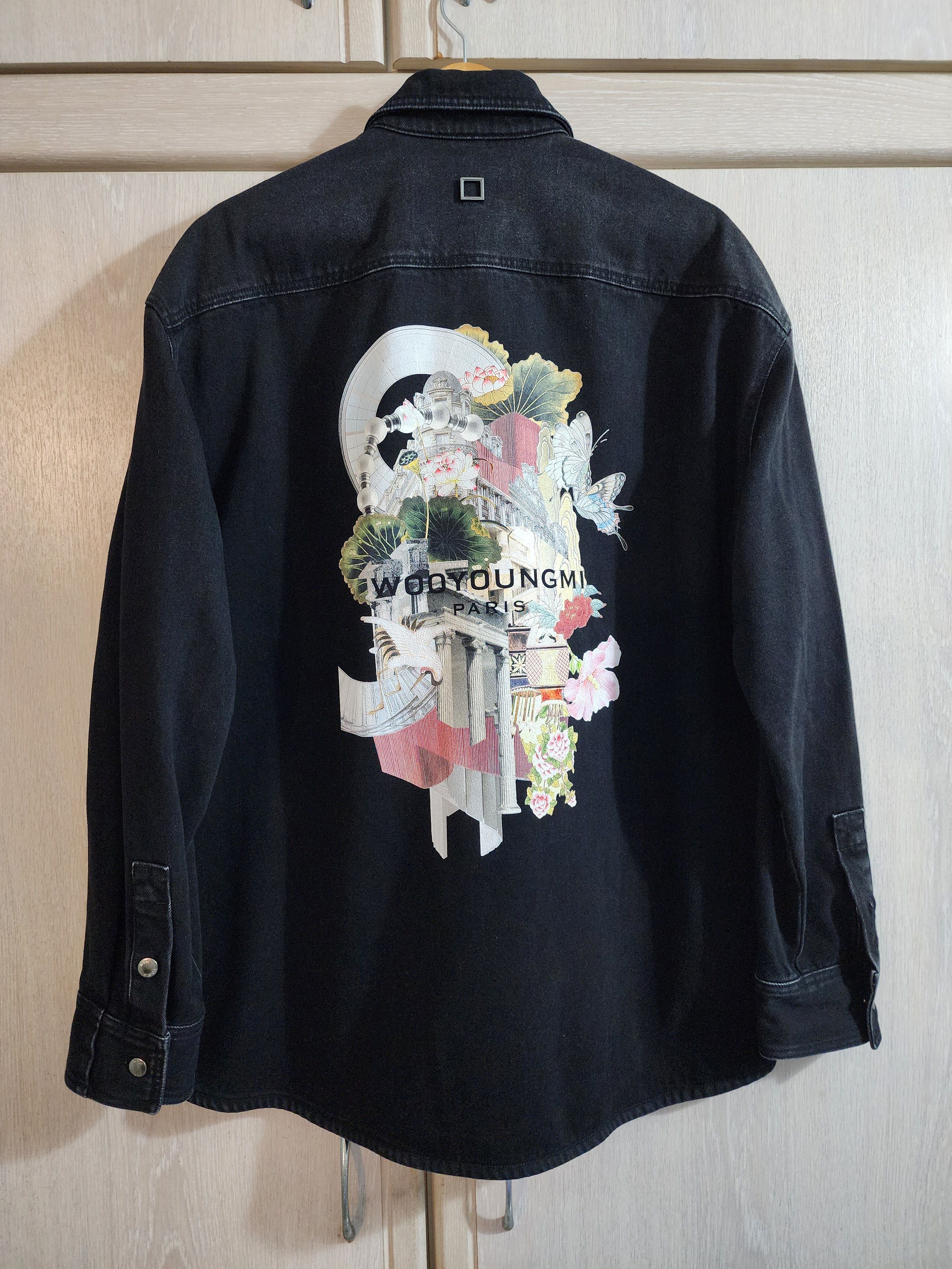 Wooyoungmi City Graphic Denim Shirt Size US L / EU 52-54 / 3 - 1 Thumbnail
