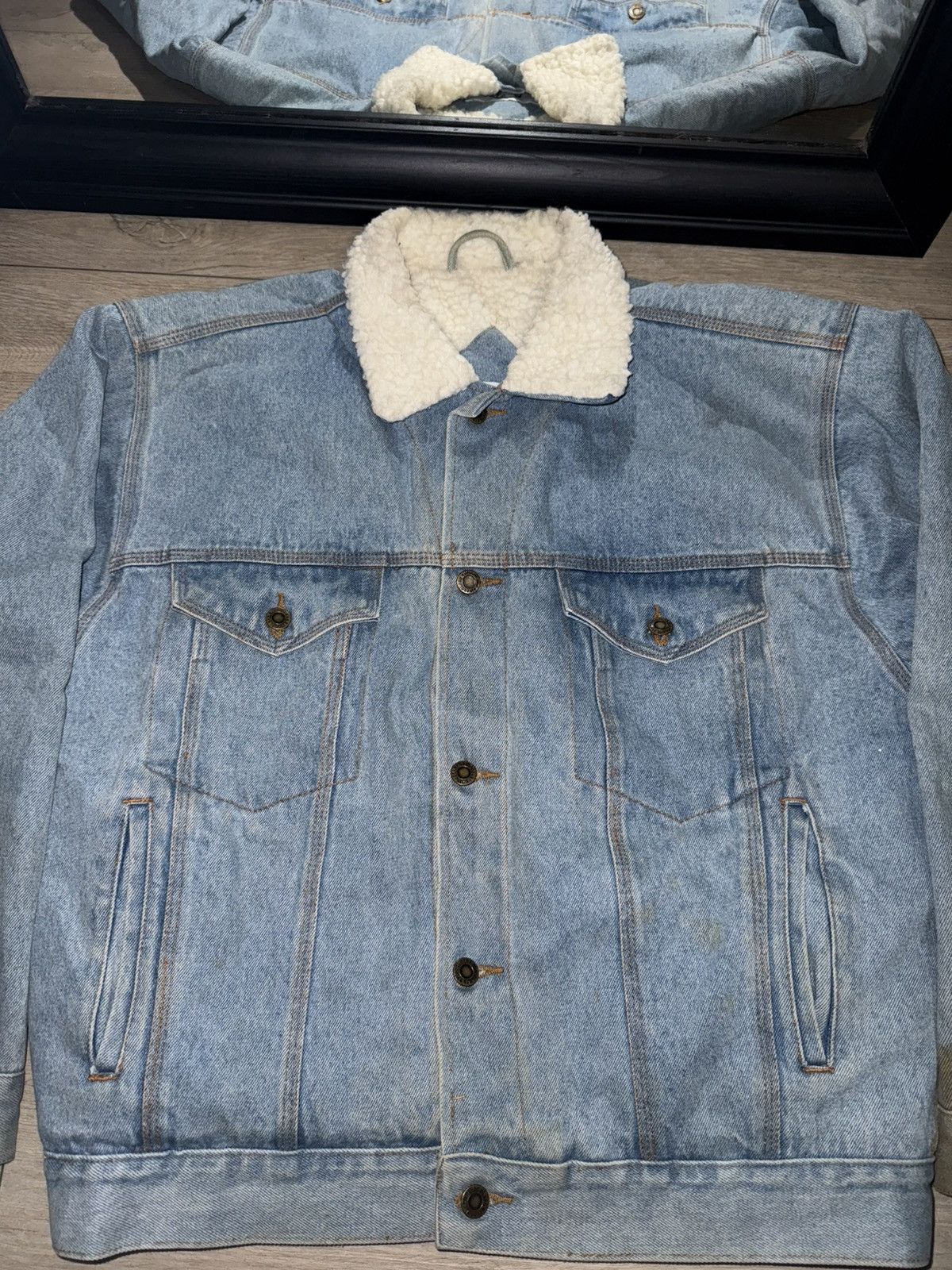 Levi's Vintage Clothing × Vintage Vintage / Y2K 1990s Woodlake Jean Jacket Sherpa Lined Size US M / EU 48-50 / 2 - 4 Thumbnail