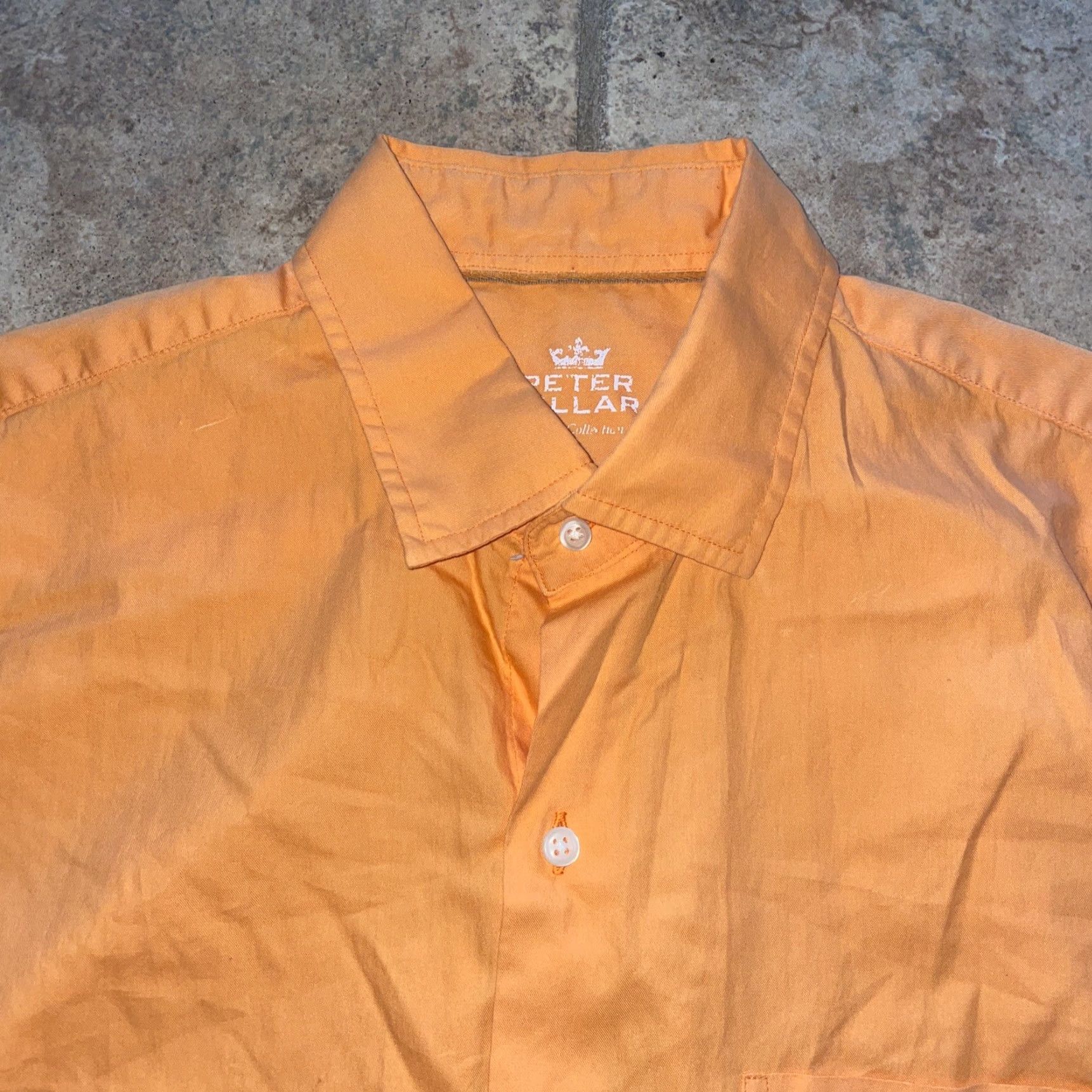 Peter Millar Peter Millar Mens Size M Orange Button Shirt Size US M / EU 48-50 / 2 - 2 Thumbnail