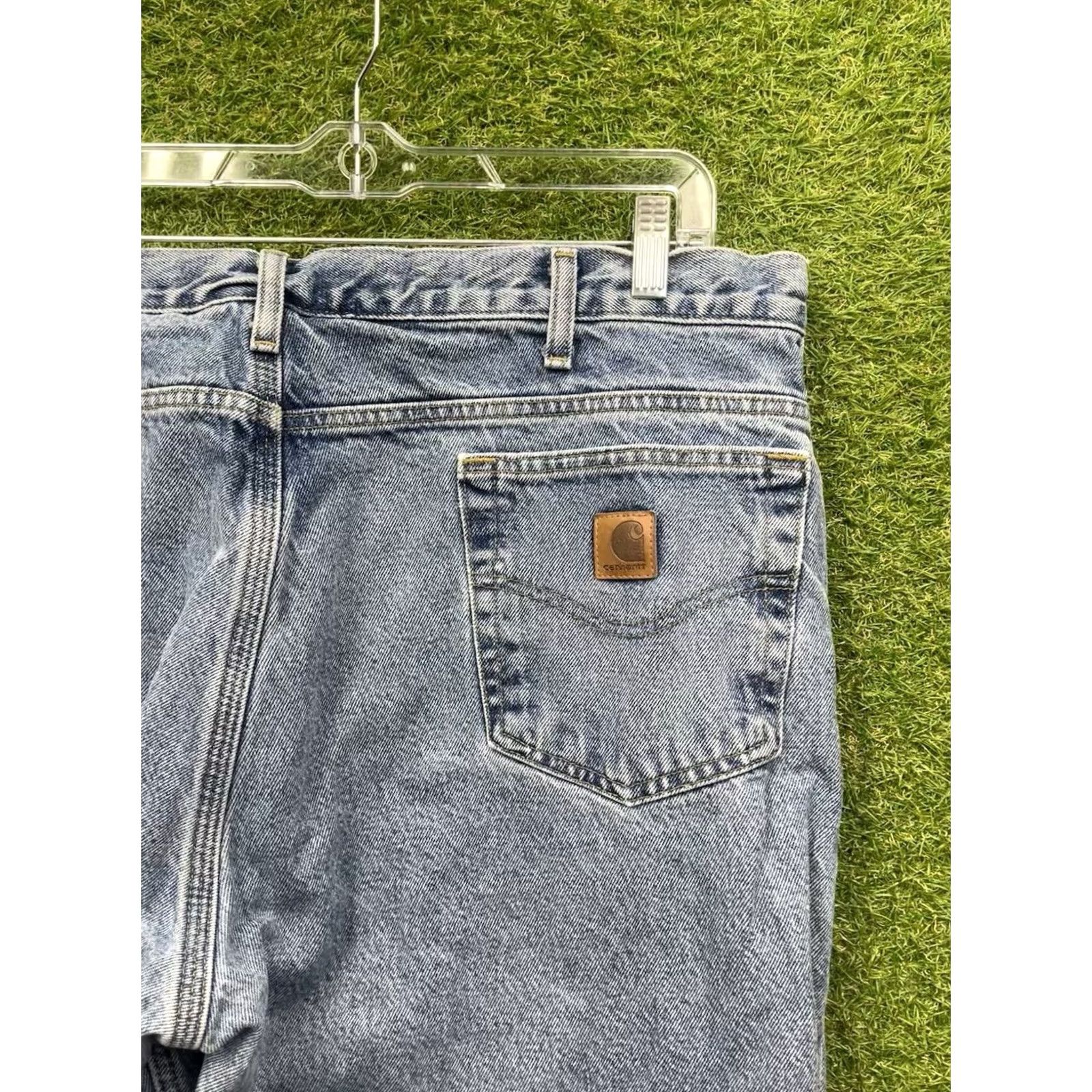 Carhartt Carhartt Jeans Mens 36x30 Blue Denim Relaxed Straight Lined Workwear Size US 36 / EU 52 - 2 Thumbnail