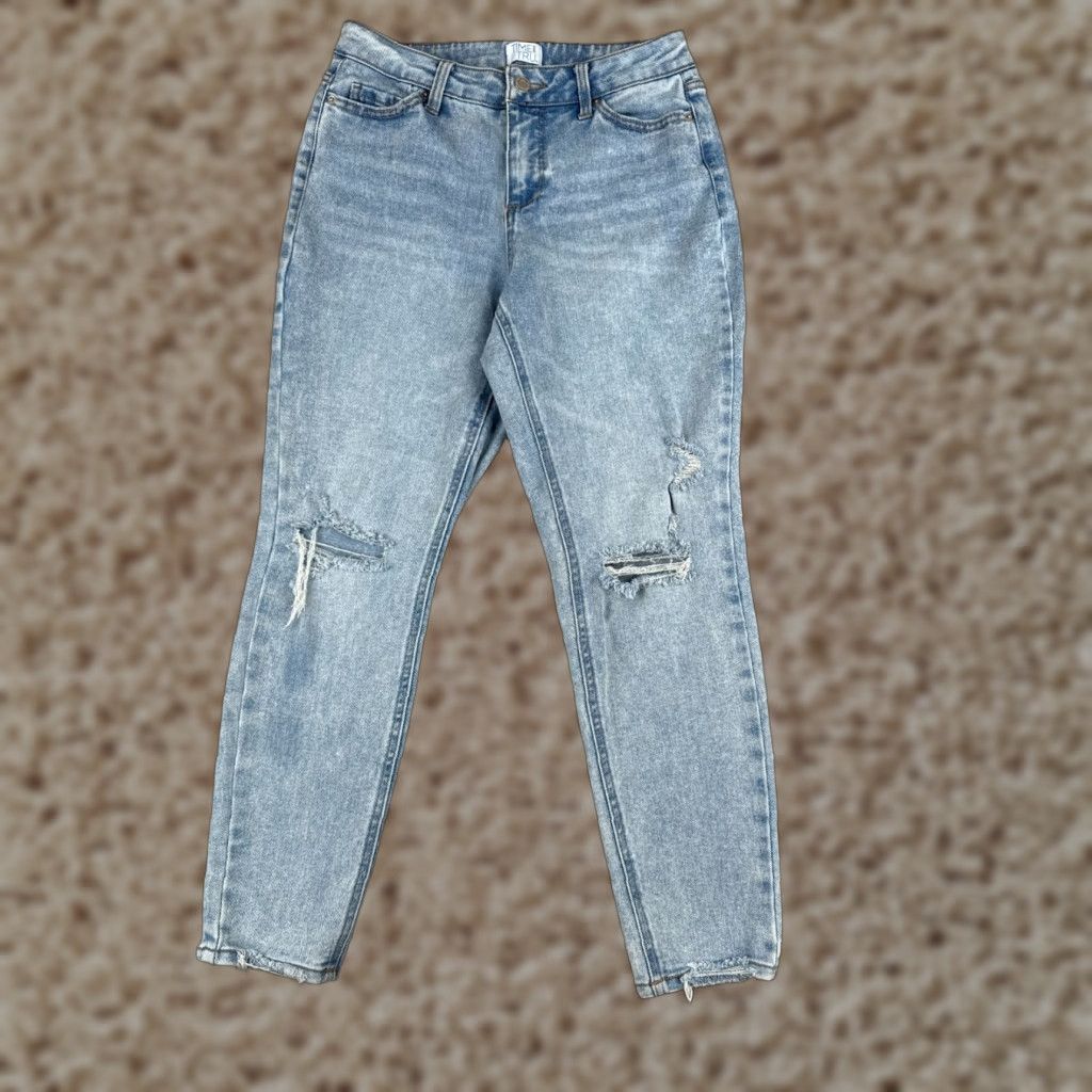 Pacsun PacSun Jeans Womens 2 Green Denim Slim Straight Mid Rise 26x26 Distressed Stretch Pockets 5-Pocket Design Vintage No Mens Womens Size 40" / US 18 - 1 Thumbnail