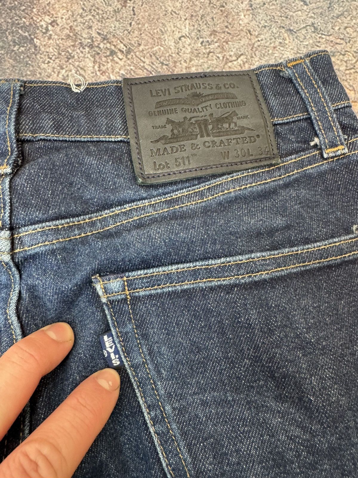 Levi's Made & Crafted Levi's Made in Japan 511 Slim Fit Selvedge Men's Jeans Size US 30 / EU 46 - 9 Thumbnail