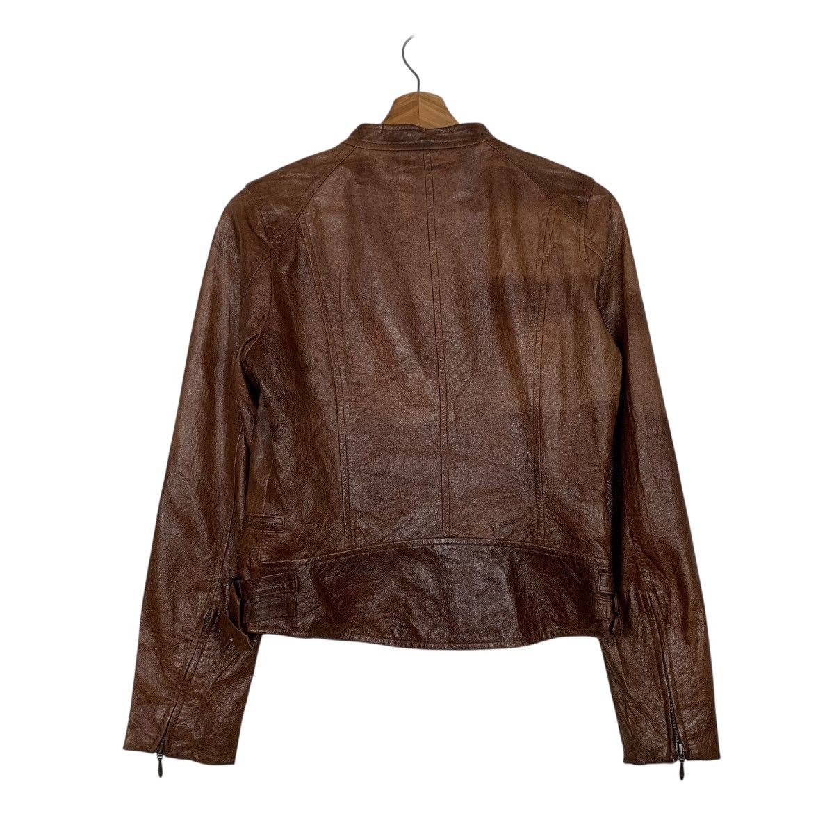 Tornado Mart Tornado Mart Femme Biker Leather Jacket Size XS / US 0-2 / IT 36-38 - 7 Thumbnail