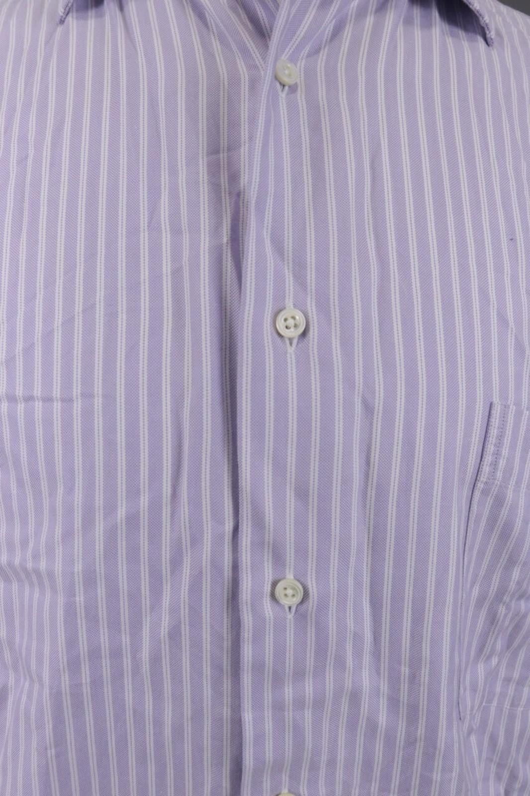 Ermenegildo Zegna Ermenegildo Zegna Rgular Fit Purple Shirt Size 43 / 17 Size US M / EU 48-50 / 2 - 7 Thumbnail