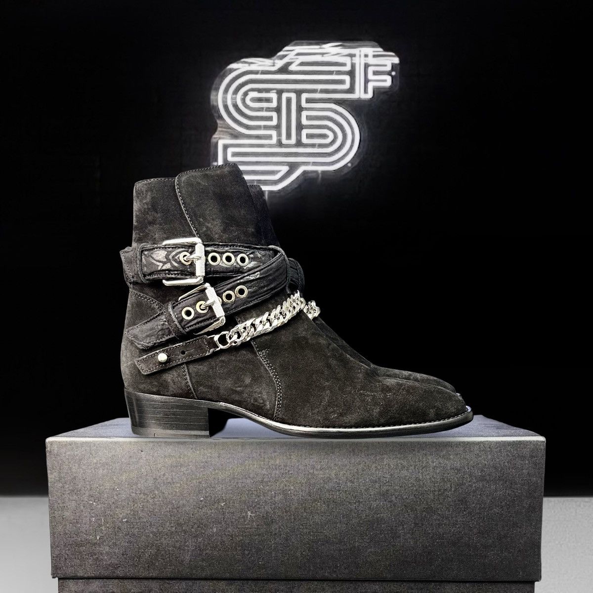 Amiri Chain Bandana Black Boot