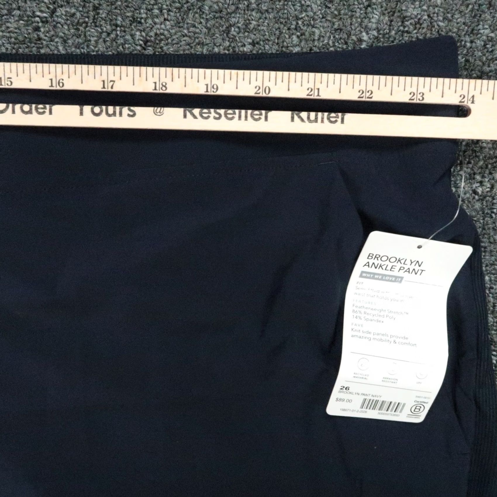 Athleta Athleta Pants Womens 26 Navy Blue Brooklyn Ankle Pant Performance Athletic Size 26" / US 2 / IT 38 - 5 Thumbnail