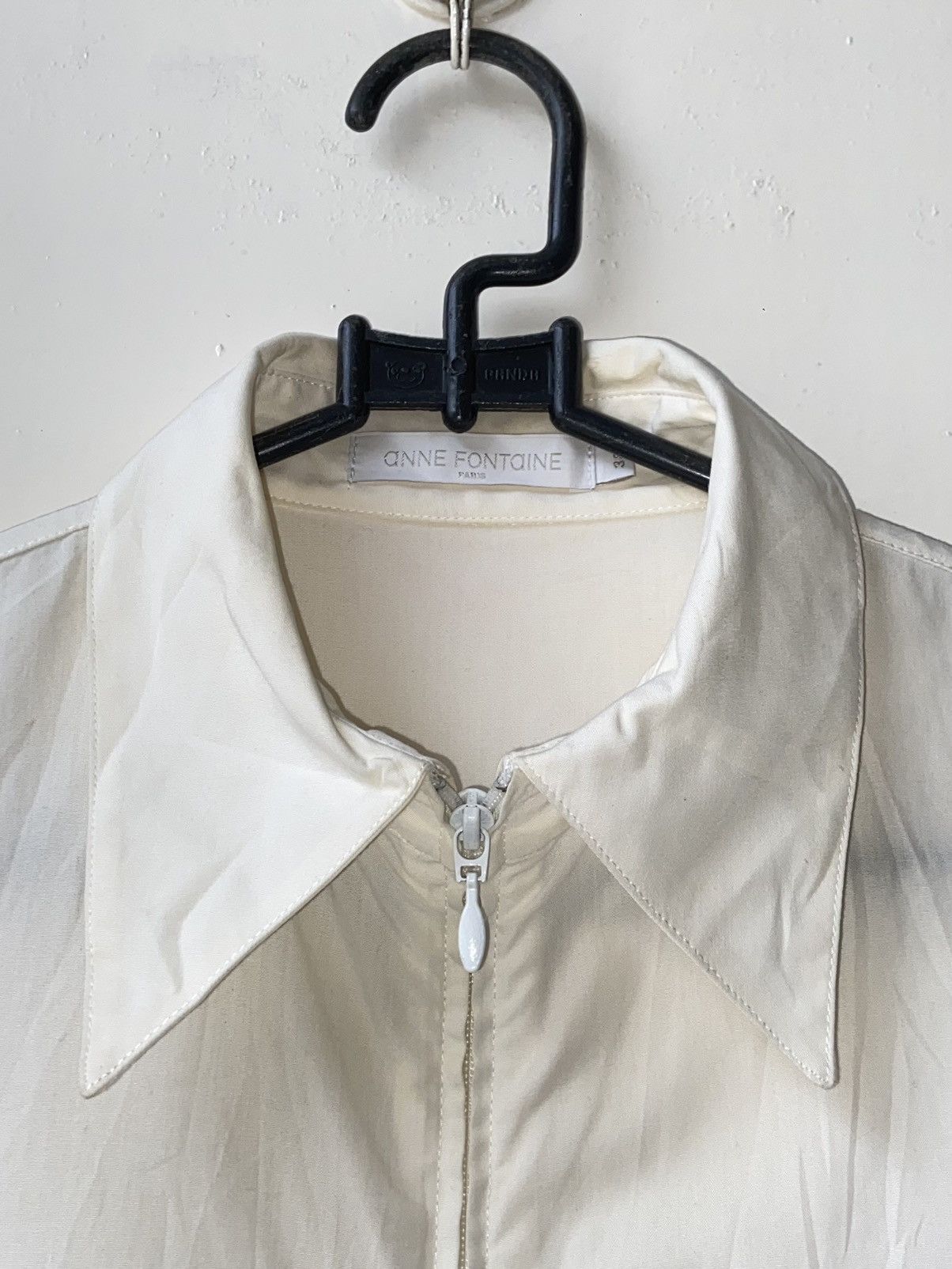 Designer × Other ANNE FONTAINE White Zipper Blouse Size XS / US 0-2 / IT 36-38 - 13 Thumbnail