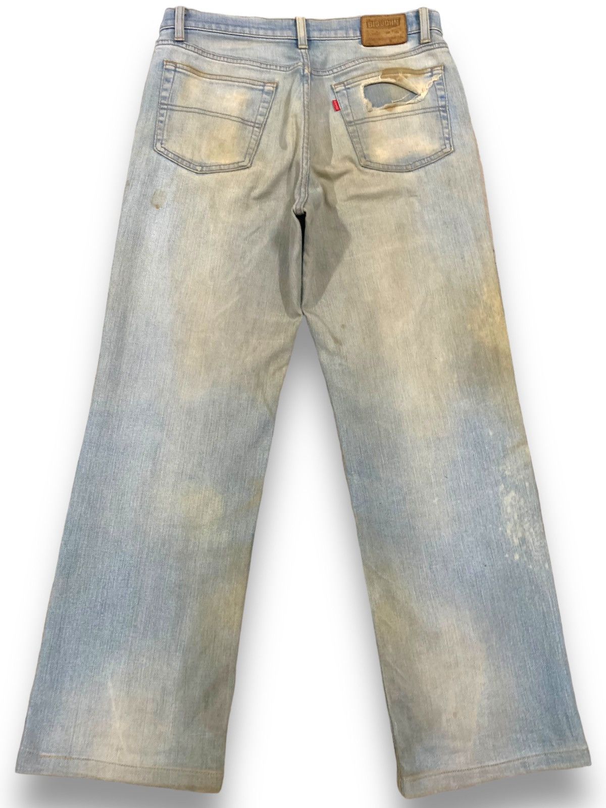 Big John Vintage 90s Big John Japan Dirty Mud Wash Baggy Jeans Size US 32 / EU 48 - 2 Thumbnail