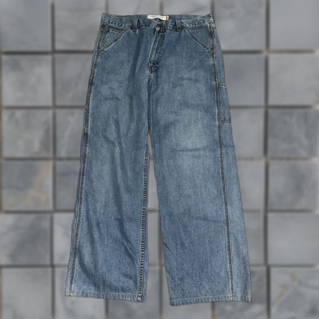 Levi's VINTAGE Levi’s Carpenter Jeans 36x30 Loose Fit Baggy Workwear Utility Y2K Jeans Mens Blue 90s Skate Streetwear Grunge Hip Hop Workwear Size US 36 / EU 52 - 1 Thumbnail