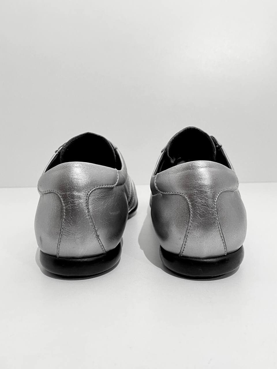 Prada Prada Sport Logo Silver Metallic Bowling Shoe Low Sneakers Size US 8.5 / EU 41-42 - 10 Thumbnail