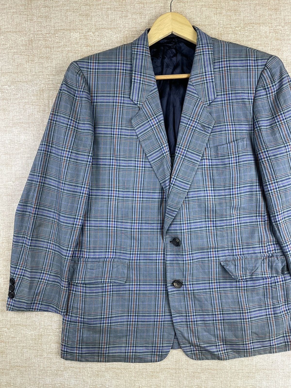 Christian Dior Monsieur × Vintage Vintage Christian Dior Monsieur Blue Plaid Blazer Jacket Size US M / EU 48-50 / 2 - 3 Thumbnail