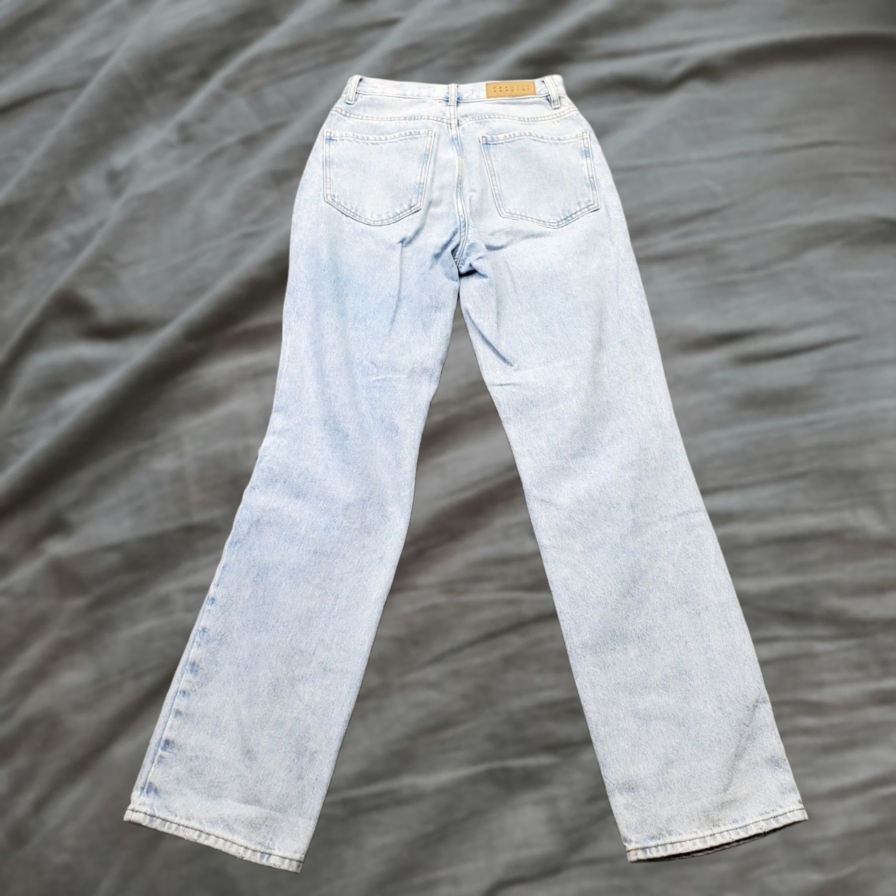 Pacsun PacSun Straight Jeans Womens 25 Blue Denim Stretch Comfort Distressed Button Fly Jeans Size 42" / US 20 - 1 Thumbnail