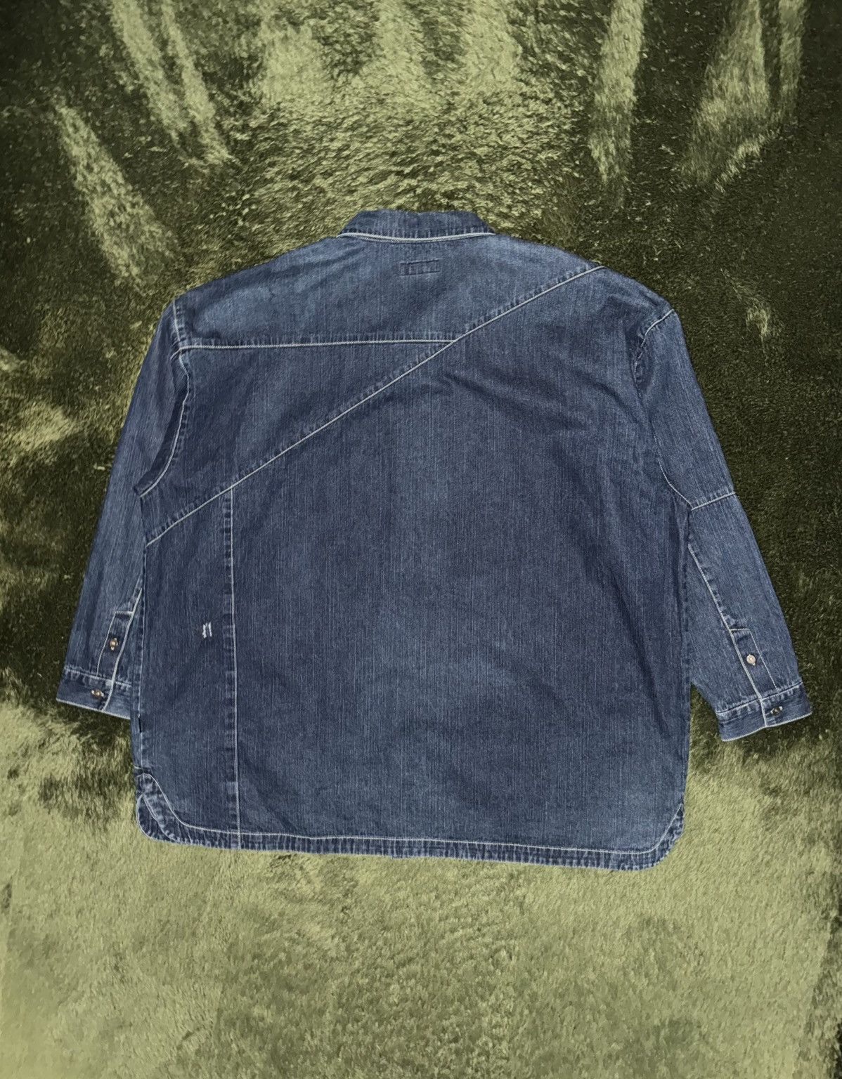 Sean John [5XL] Sean John Panel Cut Denim Shirt Size US XXL / EU 58 / 5 - 6 Thumbnail