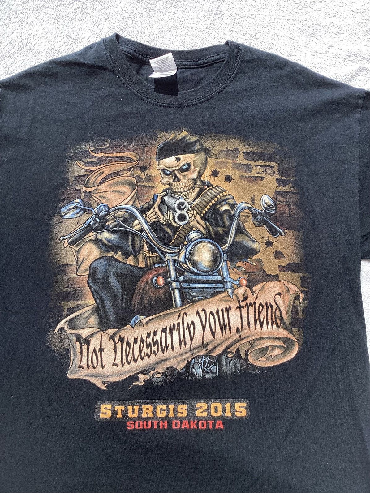 Gildan × Vintage 2015 Sturgis South Dakota Black Hills motorcycle rally Tee Size US L / EU 52-54 / 3 - 2 Thumbnail