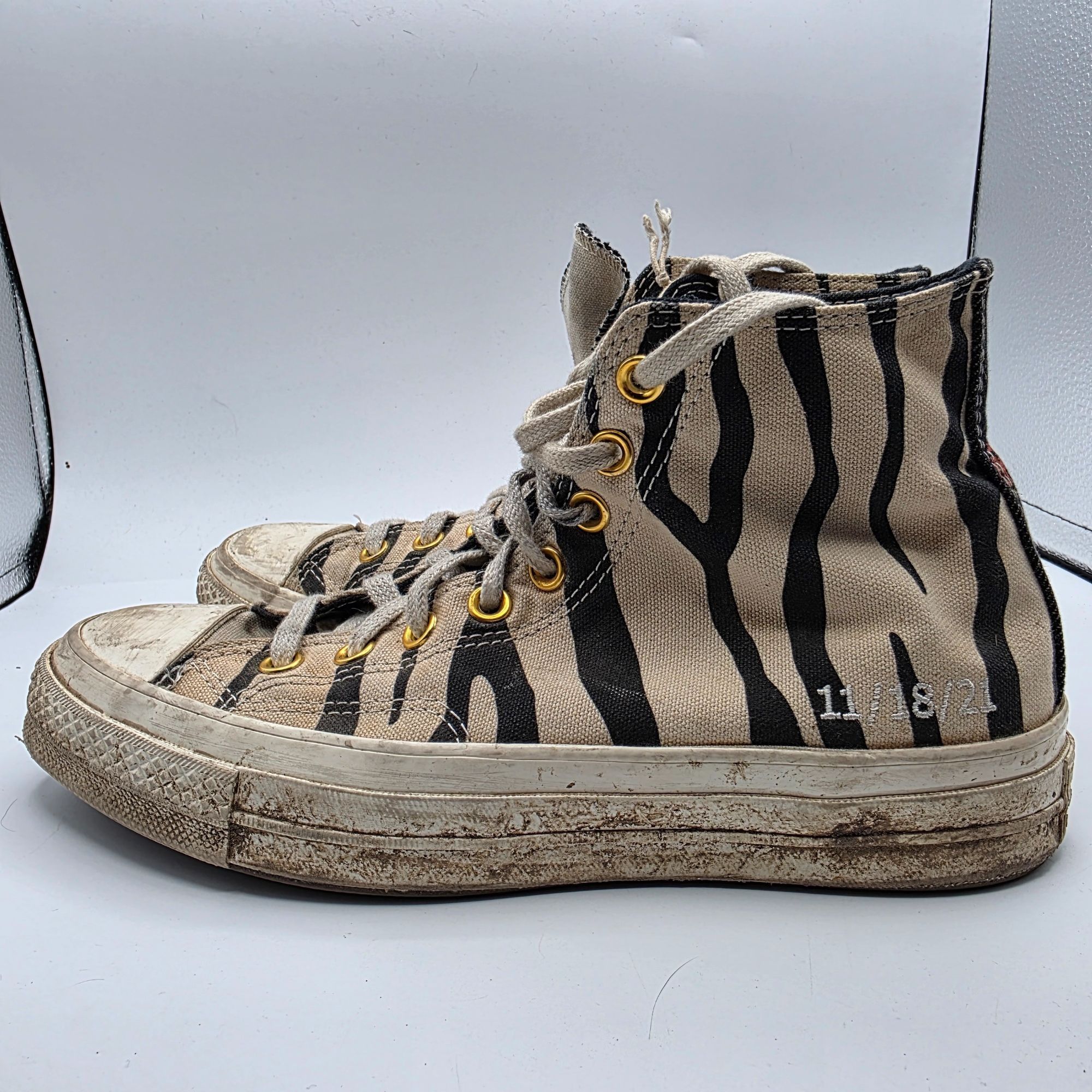 Converse Converse All Star Zebra Stripe Womens Size 8.5 High Top Size US 8 / IT 38 - 13 Thumbnail