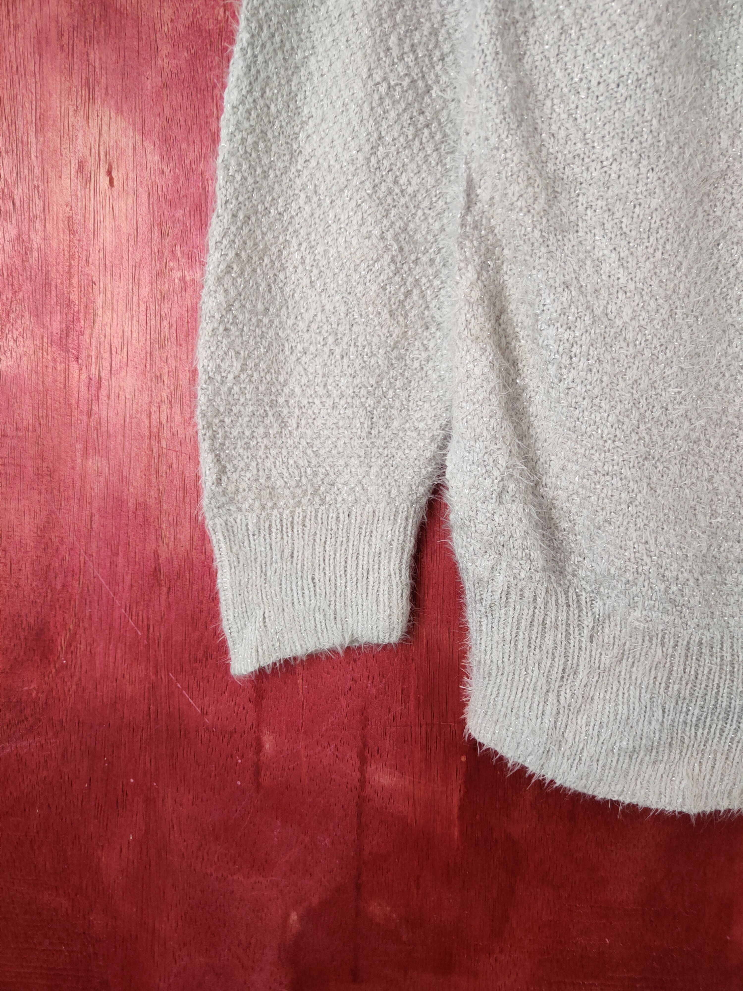 Homespun Knitwear × Japanese Brand × Vintage Japanese Brand Gray Shag Shaggy Fur Mohair Knitwear #S2188 Size M / US 6-8 / IT 42-44 - 4 Thumbnail