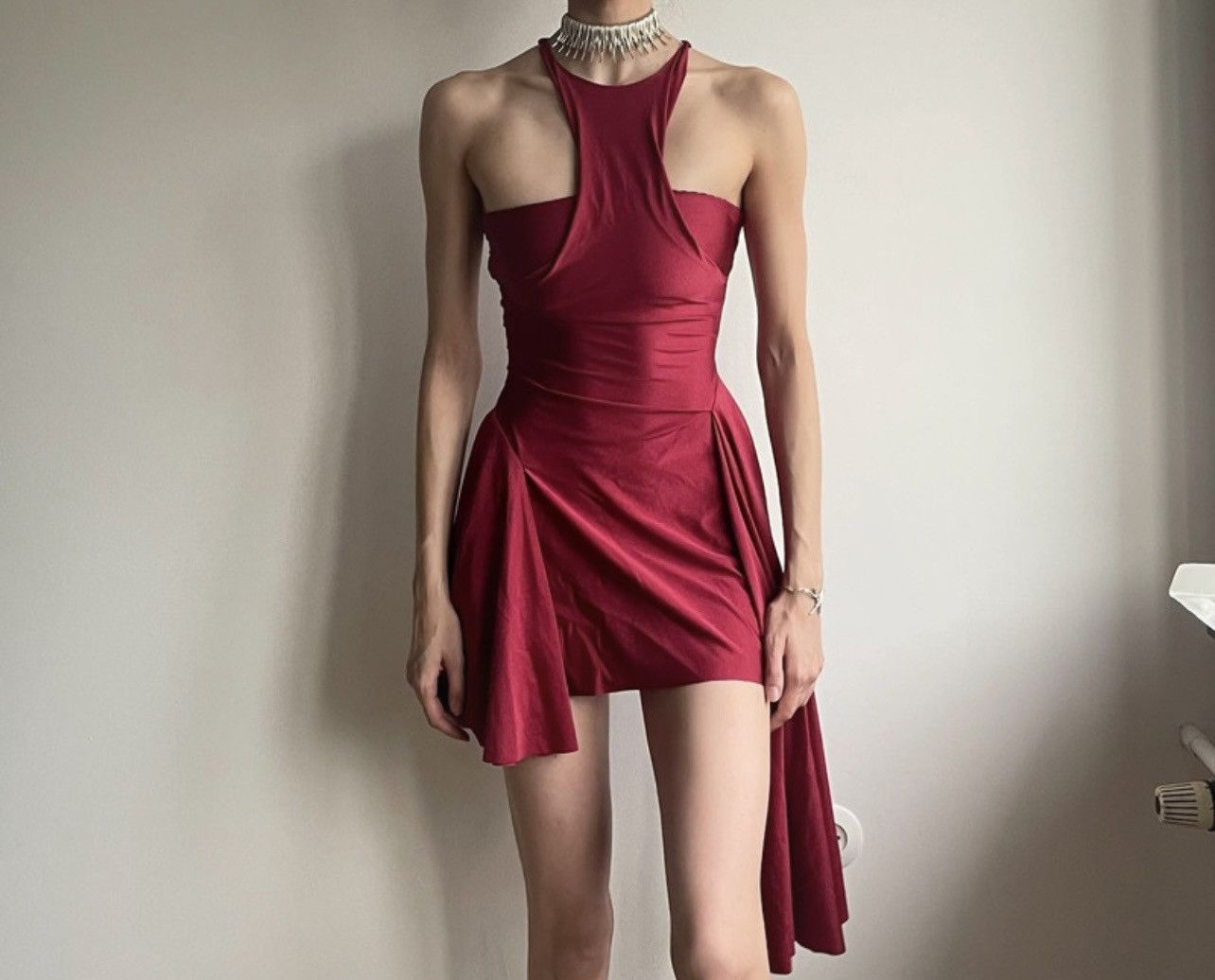 Other Red asymmetrical mini dress coquette ellegant dancing Size XS / US 0-2 / IT 36-38 - 4 Thumbnail