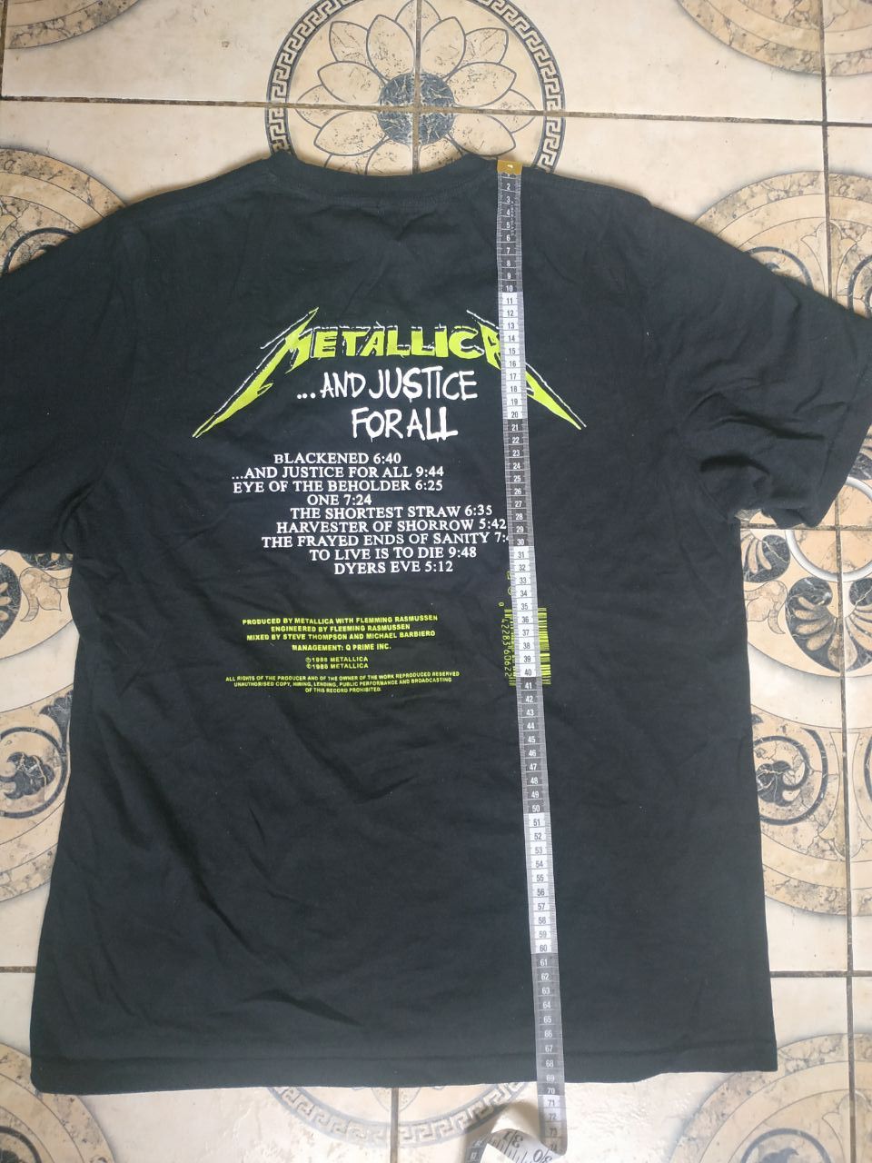 Vintage Metallica And Justice For All T-Shirt L Double Sided Track Size US L / EU 52-54 / 3 - 10 Thumbnail
