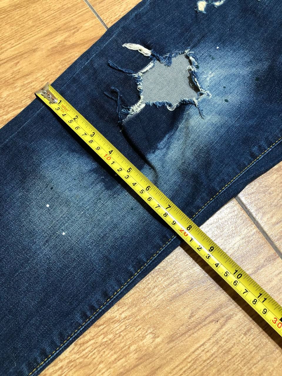 Dsquared2 Dsquared2 Jeans Mens Distressed Blue Navy Stretch Size US 34 / EU 50 - 9 Thumbnail