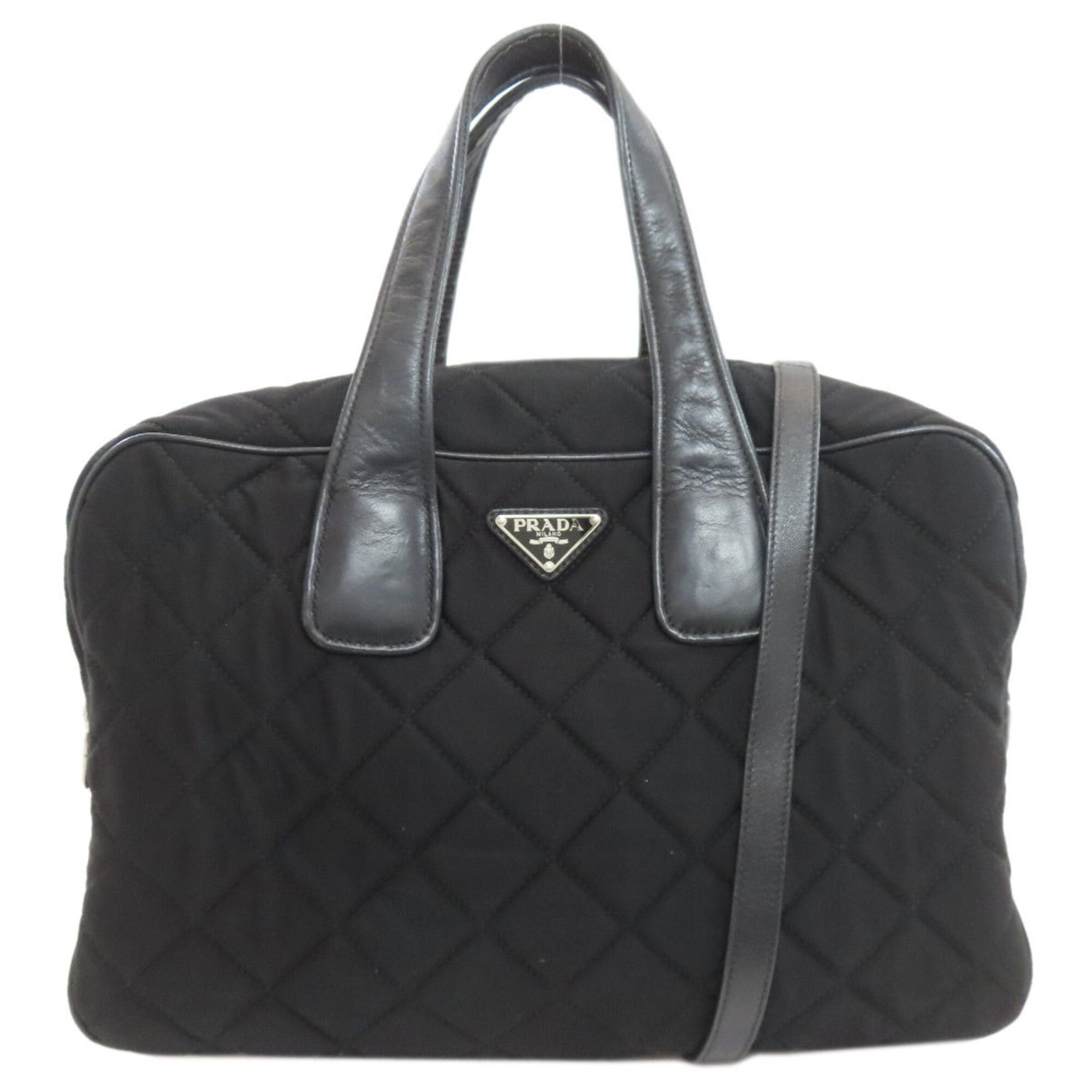 Prada Prada Quilted 2-Way Handbag, Cotton Canvas, Women's PRADA Size ONE SIZE - 1 Thumbnail