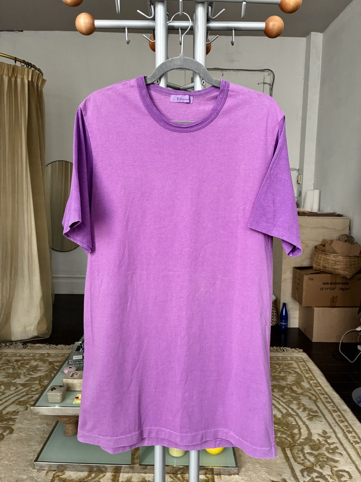 Yohji Yamamoto Yohji Yamamoto Y’s for Men SS02 Two Tone Purple T Shirt Size US L / EU 52-54 / 3 - 20 Thumbnail