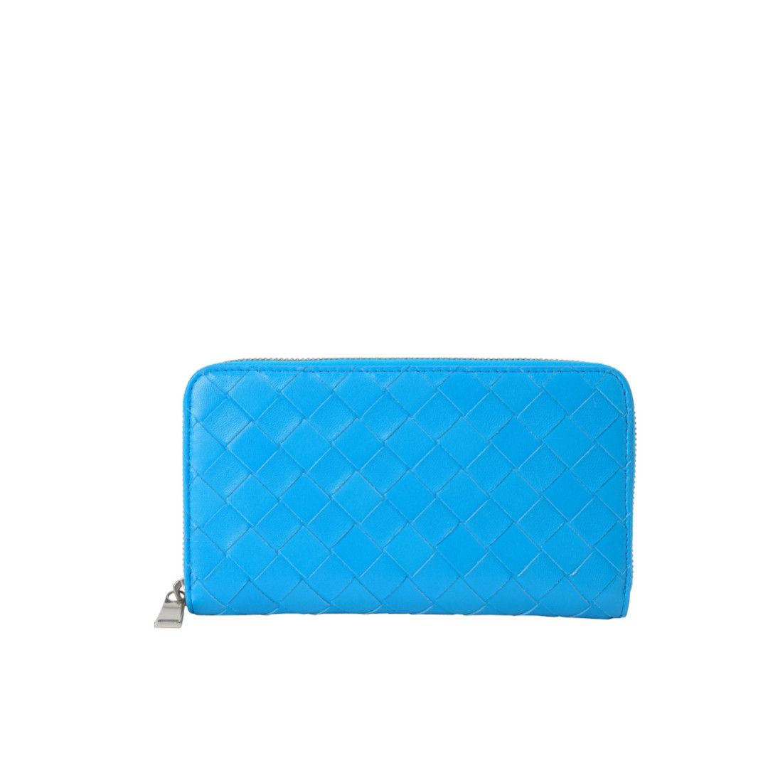 Bottega Veneta o1n1vont1224 Size: OS / Zip Around Wallet in Blue Size ONE SIZE - 1 Thumbnail