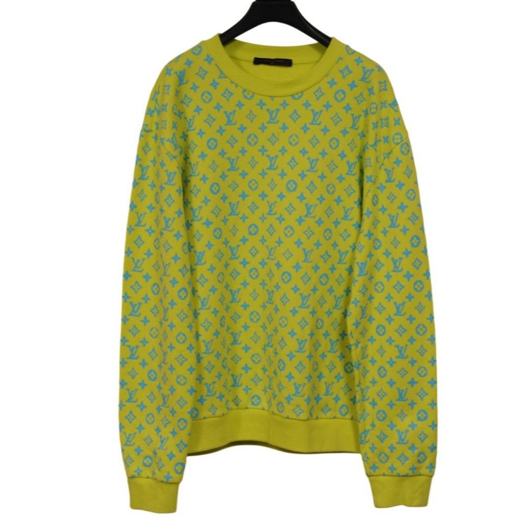 Louis Vuitton Monogram Sweater Neon Yellow Size US L / EU 52-54 / 3 - 1 Thumbnail