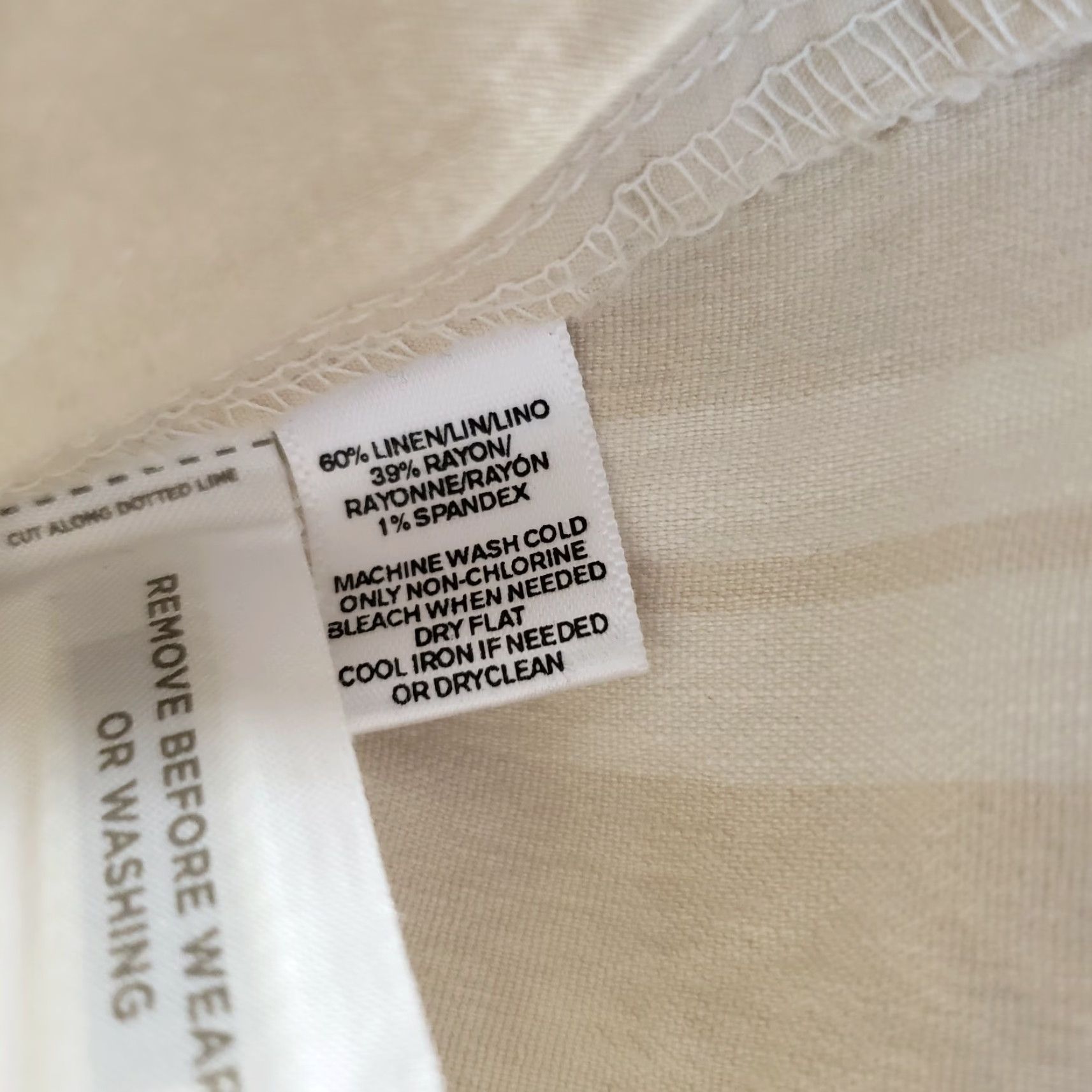 Ann Taylor VINTAGE? No — Ann Taylor LOFT Women Marisa Skinny Pants 2 Beige Striped Linen Blend Pants Womens Size 26" / US 2 / IT 38 - 7 Thumbnail