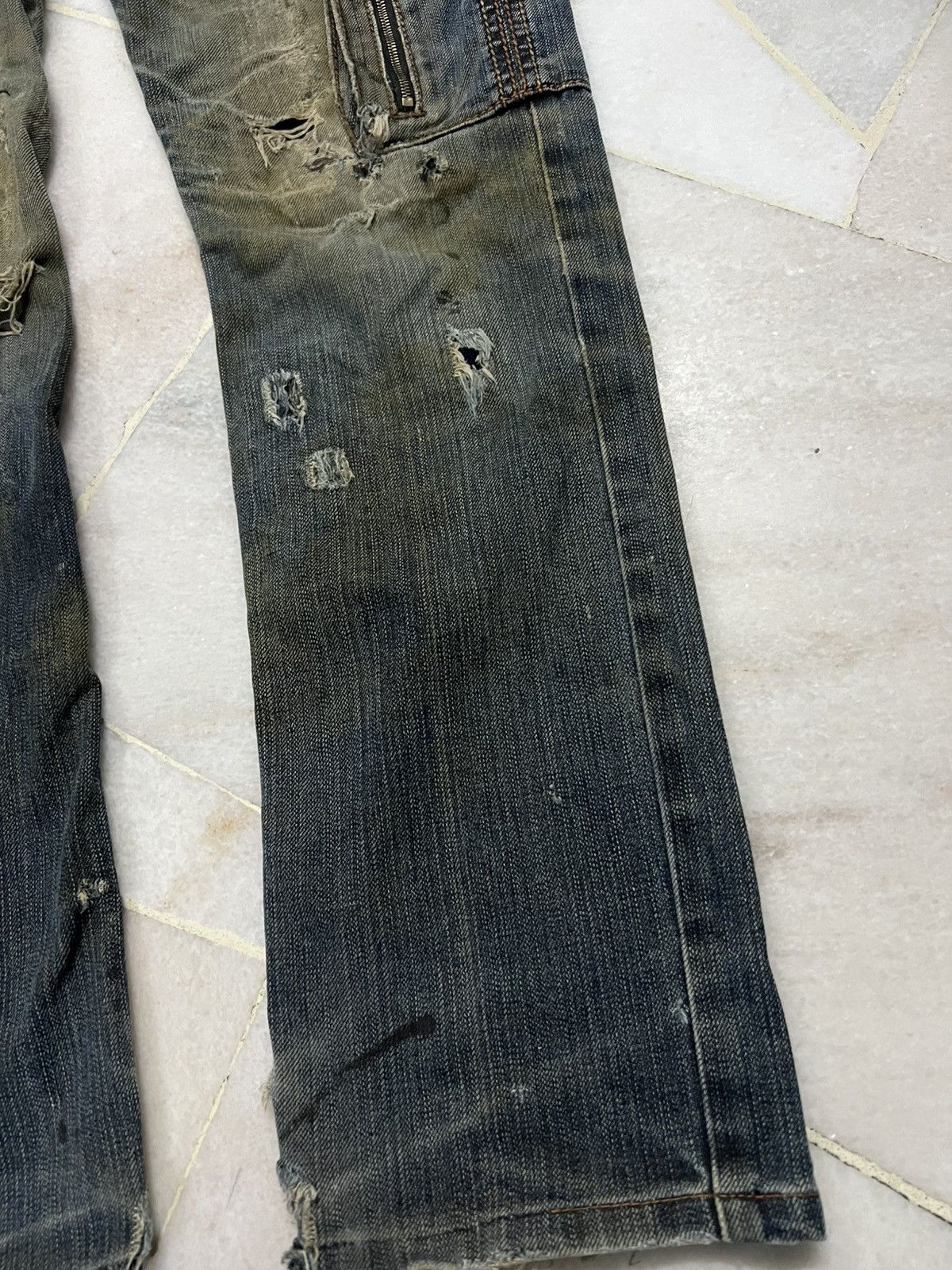 Japanese Brand × Schlussel SCHLUSSEL MULTIPOCKET RIPPED JEAN Size US 30 / EU 46 - 4 Thumbnail