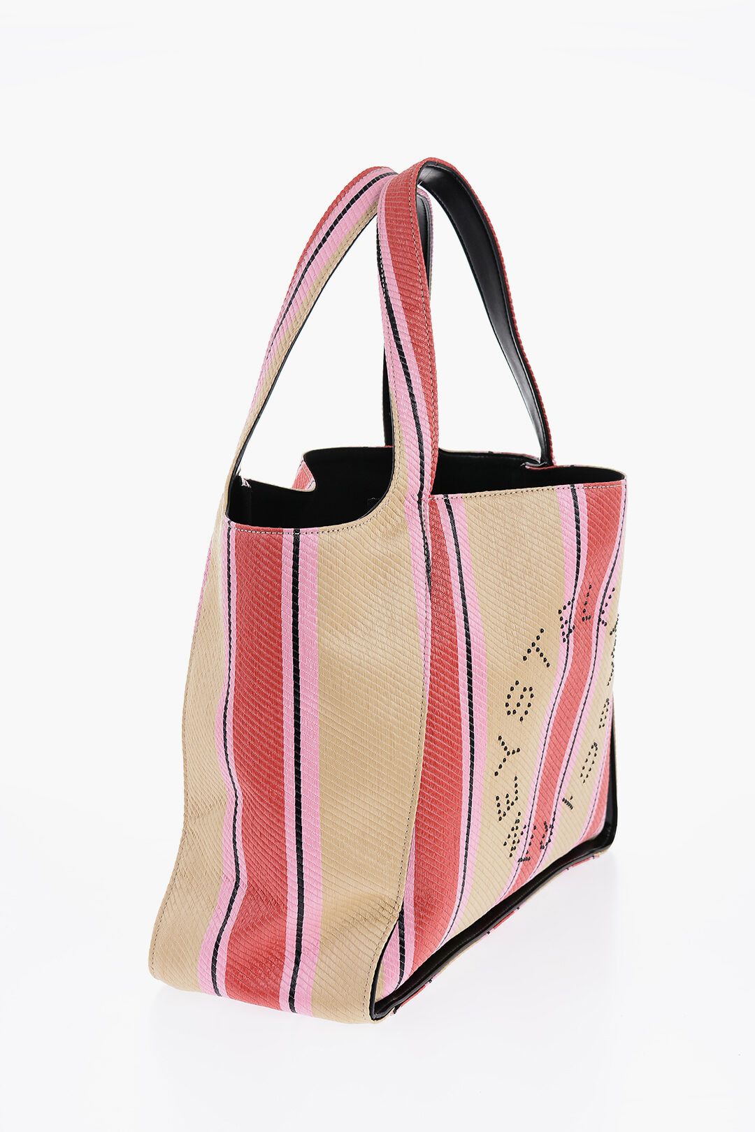 Stella McCartney og1mm0824 Size: OS / Striped Raffia Tote Bag in Multicolor Size ONE SIZE - 2 Thumbnail