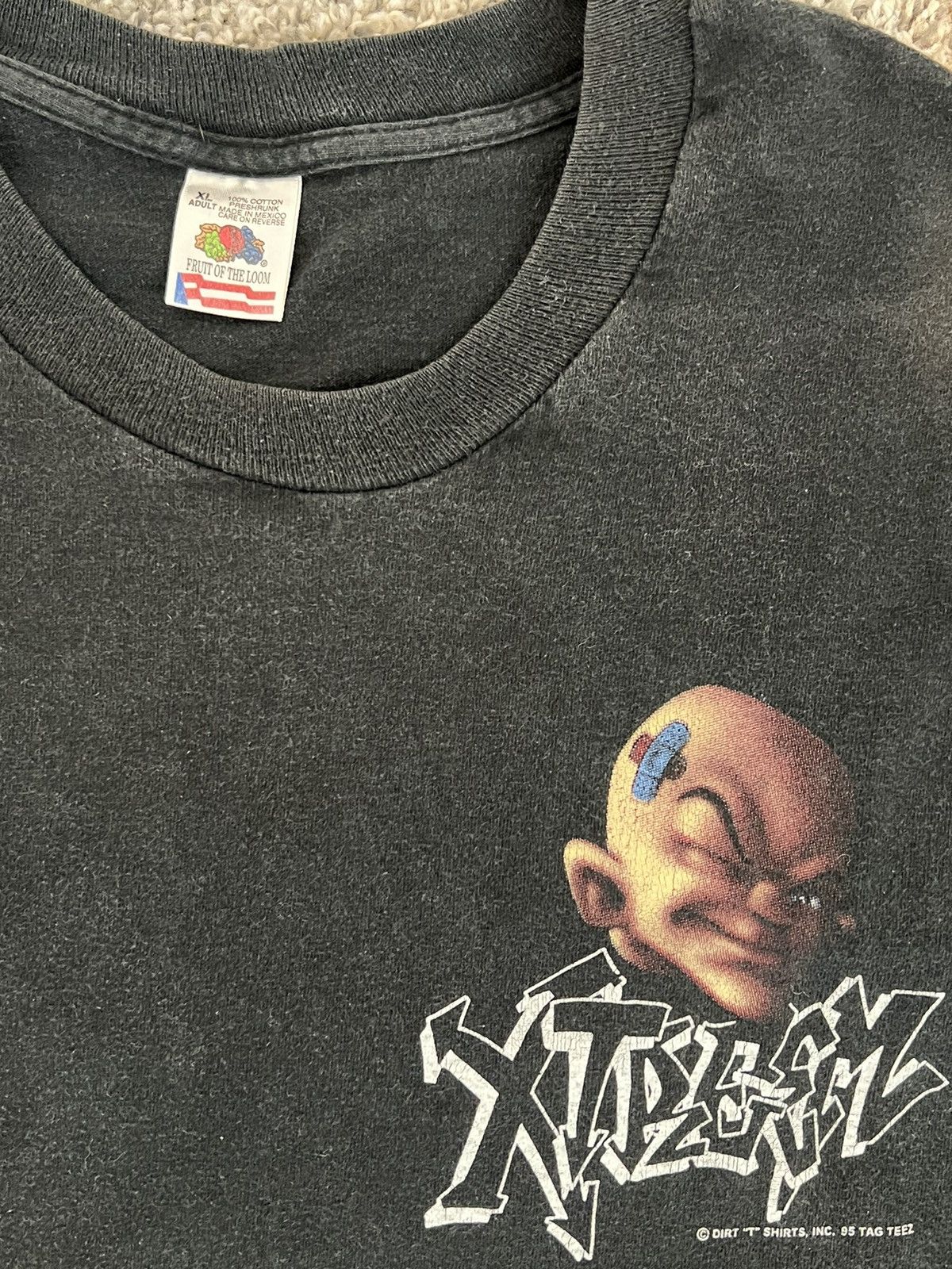 Fruit Of The Loom Vintage Fruit Of The Loom Xtreem 1995 Roller T Shirt Size XL Size US XL / EU 56 / 4 - 3 Thumbnail