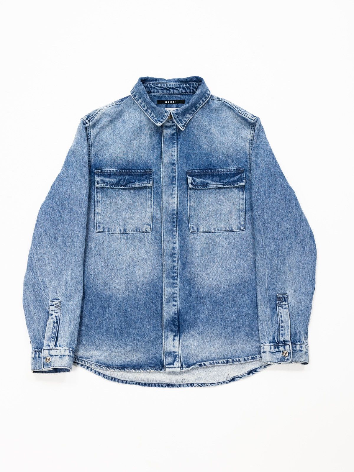 image of Ksubi Blue Denim Jacket, Men's (Size Small)