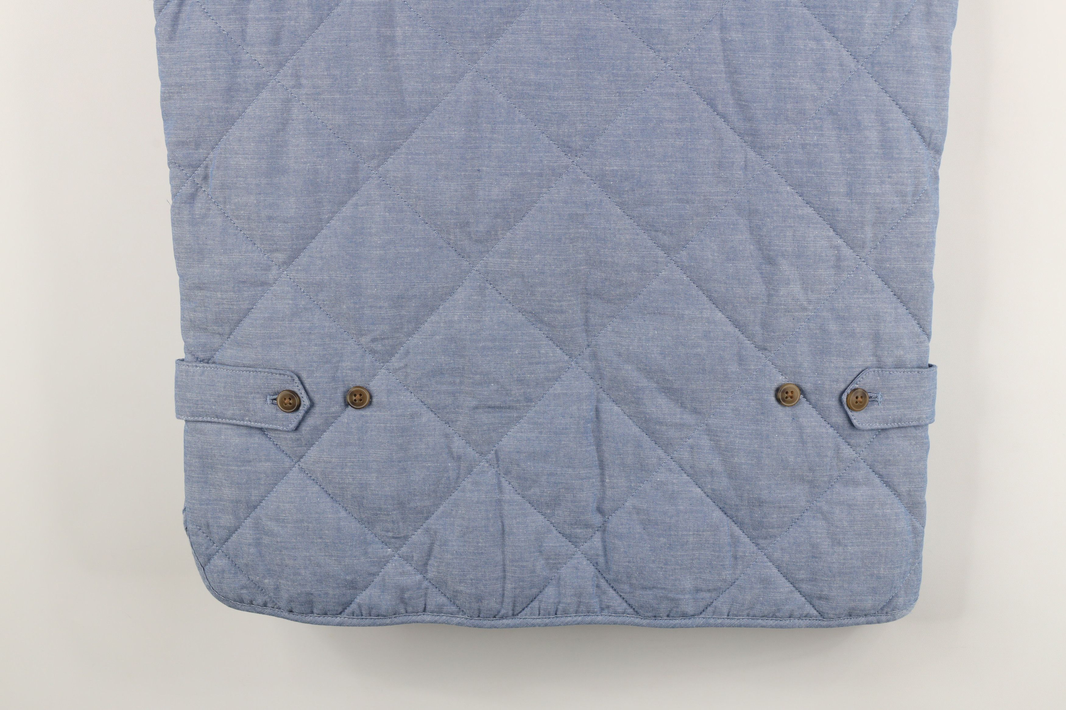 J.Crew × Vintage J Crew Chambray Quilted Full Zip Puffer Vest Jacket Blue Size US S / EU 44-46 / 1 - 12 Thumbnail