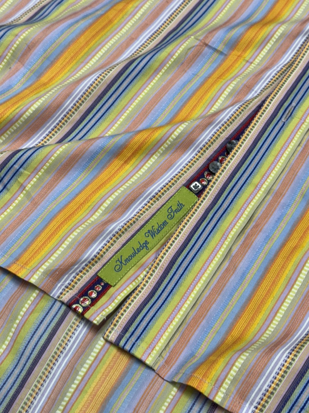 Robert Graham Robert Graham Striped Multi Color Silky Shirt Car Print 2XL Size US XXL / EU 58 / 5 - 3 Thumbnail