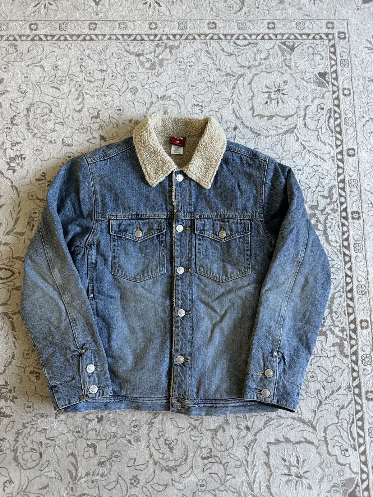 Oakley Vintage 90s Oakley Denim Sherpa Jacket Streetwear Size US M / EU 48-50 / 2 - 2 Thumbnail