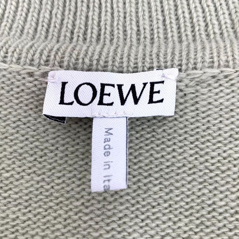 Loewe Loewe Muted beige logo embroidered collar long sleeve knit Size XS / US 0-2 / IT 36-38 - 5 Thumbnail