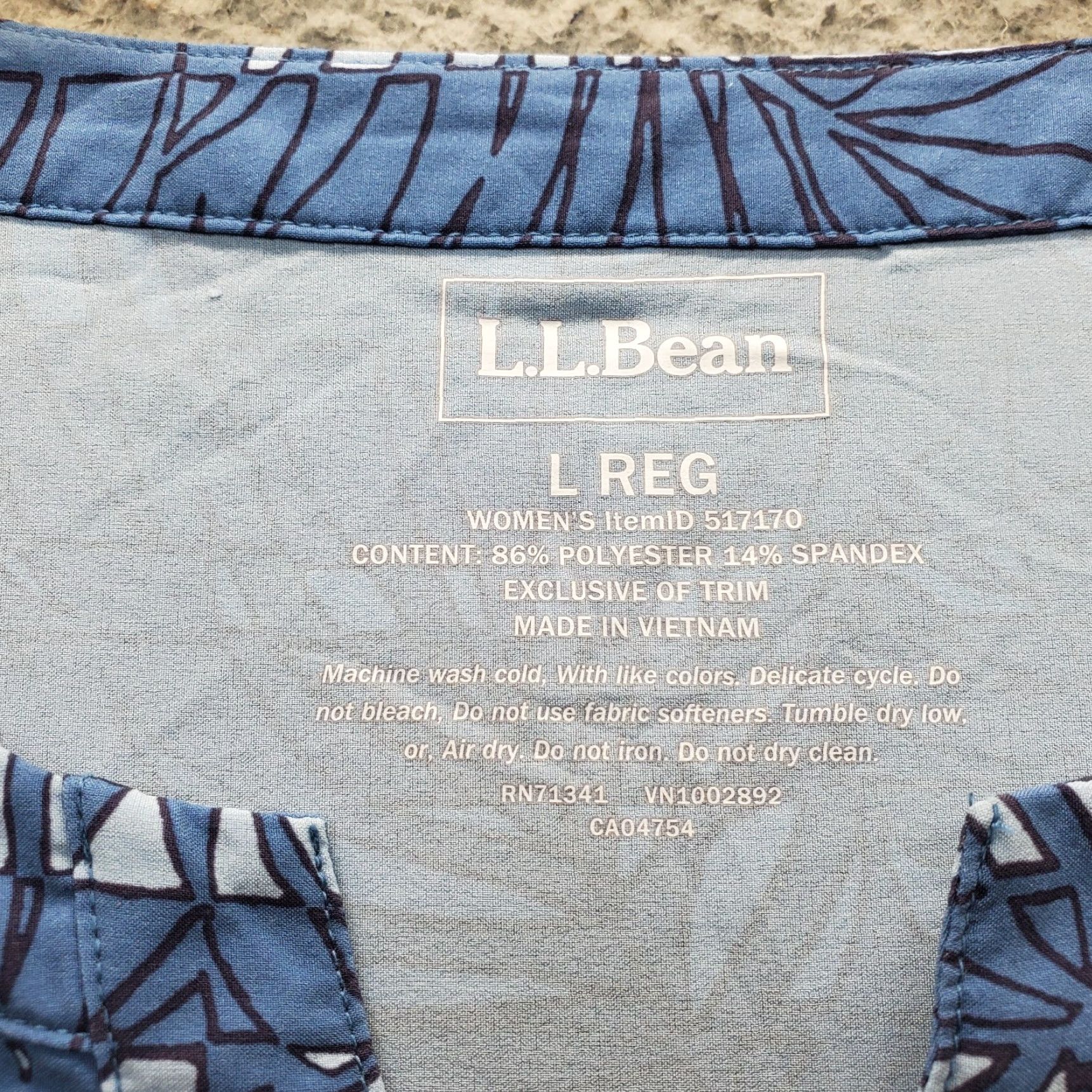 Vintage L.L. Bean Tunic Dress Womens Large Multi Tropical Leaf V Neck Side Slit Midi Dress Size L / US 10 / IT 46 - 5 Thumbnail
