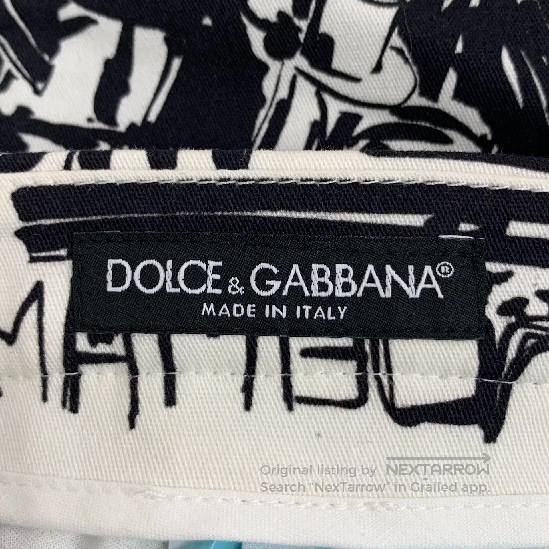 Dolce & Gabbana Dolce Gabbana Black and white color block graffiti print c Size US 30 / EU 46 - 5 Thumbnail