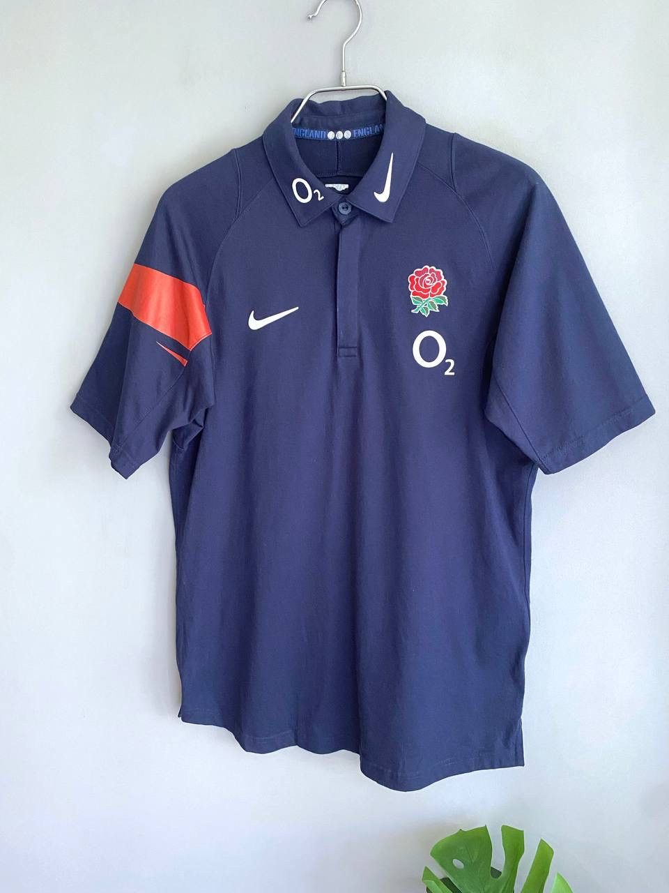 Nike Vintage Nike England Union O2 Rugby Jersey Polo Shirt Size M Size US M / EU 48-50 / 2 - 2 Thumbnail