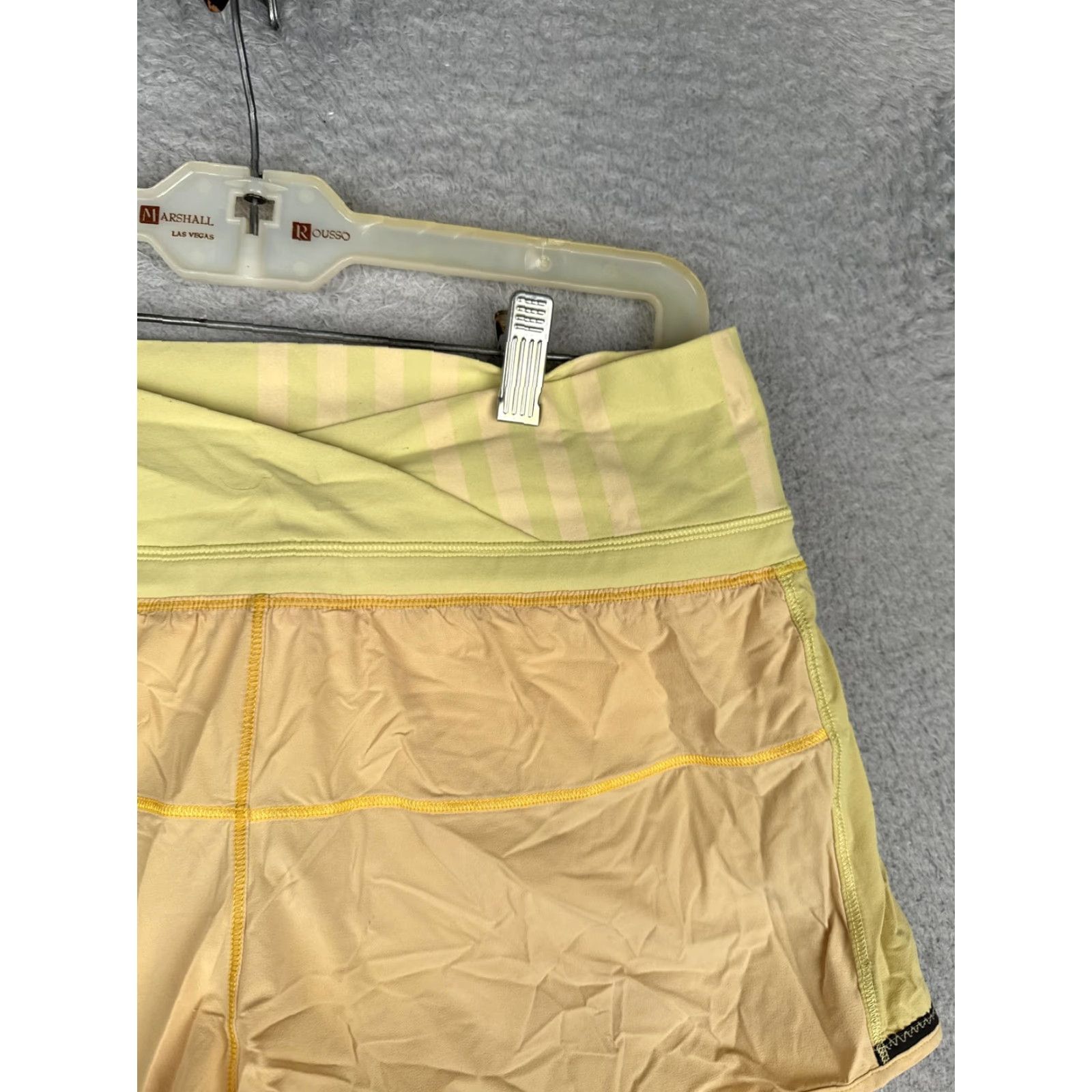 Lululemon Lululemon Shorts Womens 6 Yellow Striped Waist Running 3 Inseam Lined Athletic Size 28" / US 6 / IT 42 - 5 Thumbnail